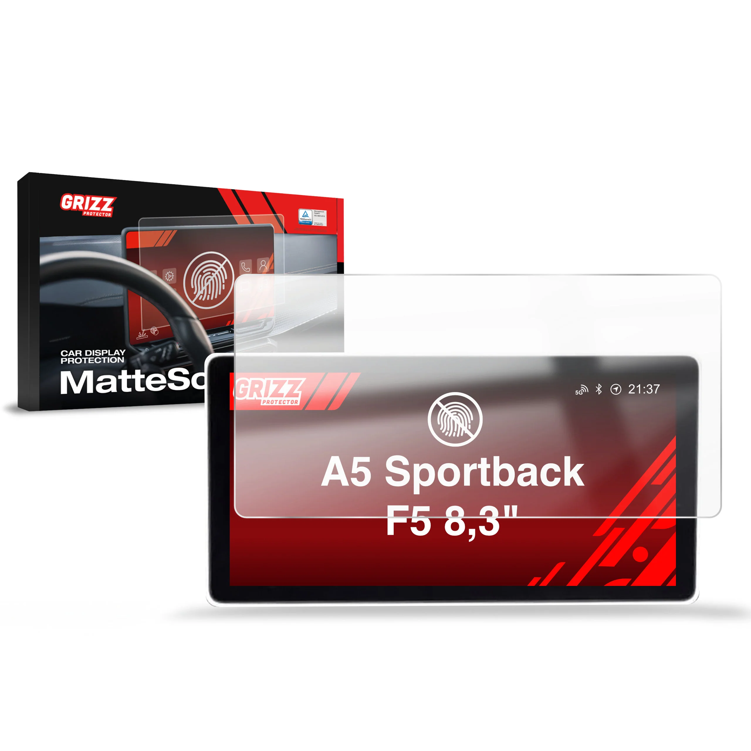 Displayschutzfolie für Audi A5 F5 MMI 8,3" (2016-2019) Anti-Fingerprint, Matt - Image 8