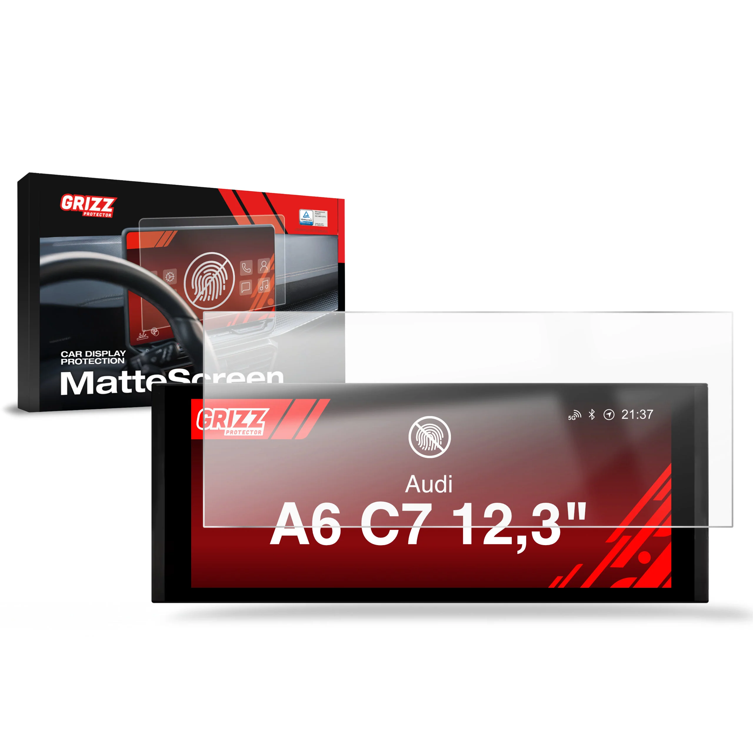 Displayschutzfolie für Audi A6 C7 Android Radio 12,3" (2012-2018) Anti-Fingerprint, Matt