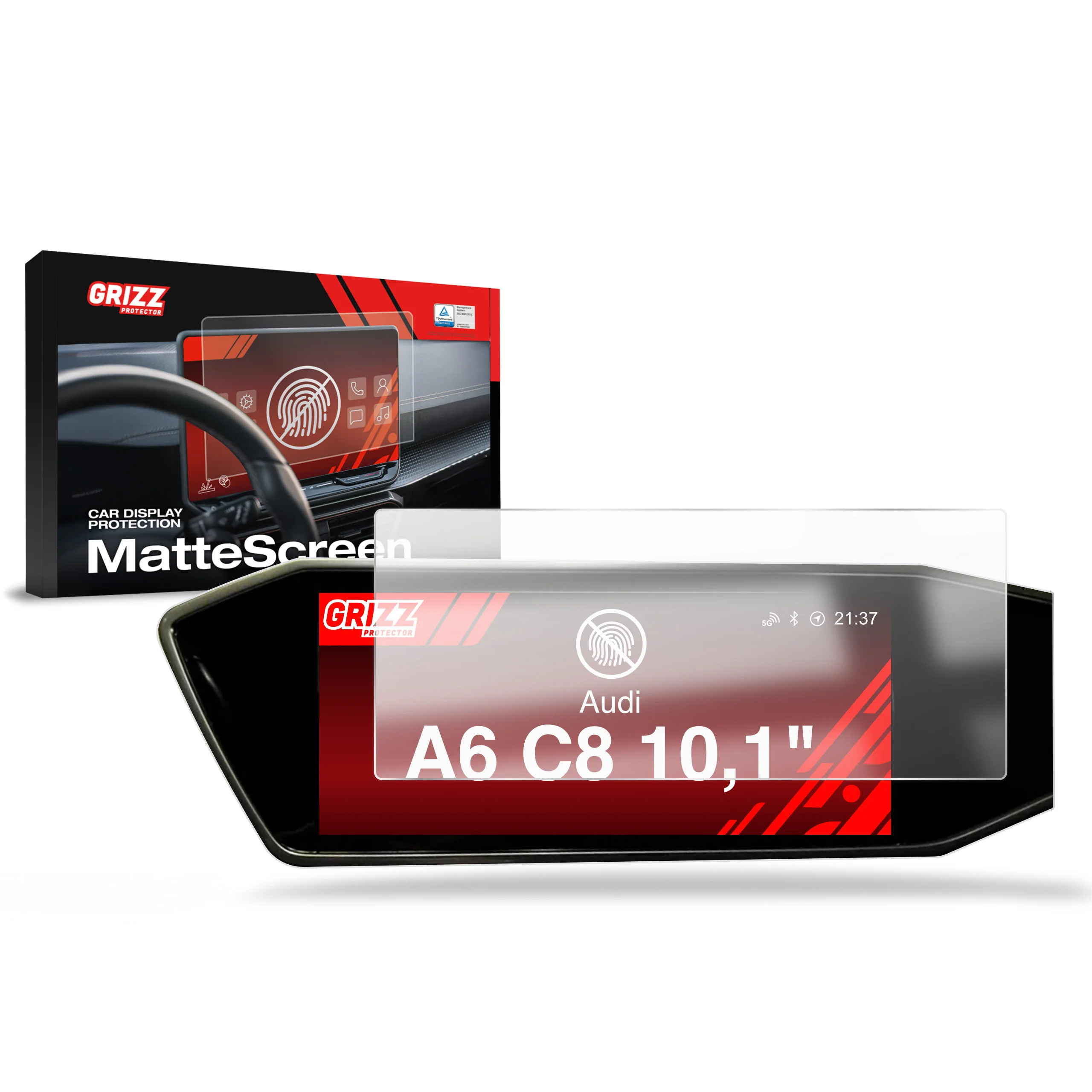 Displayschutzfolie für Audi A6 C8 (2018-2024) Anti-Fingerprint, Matt