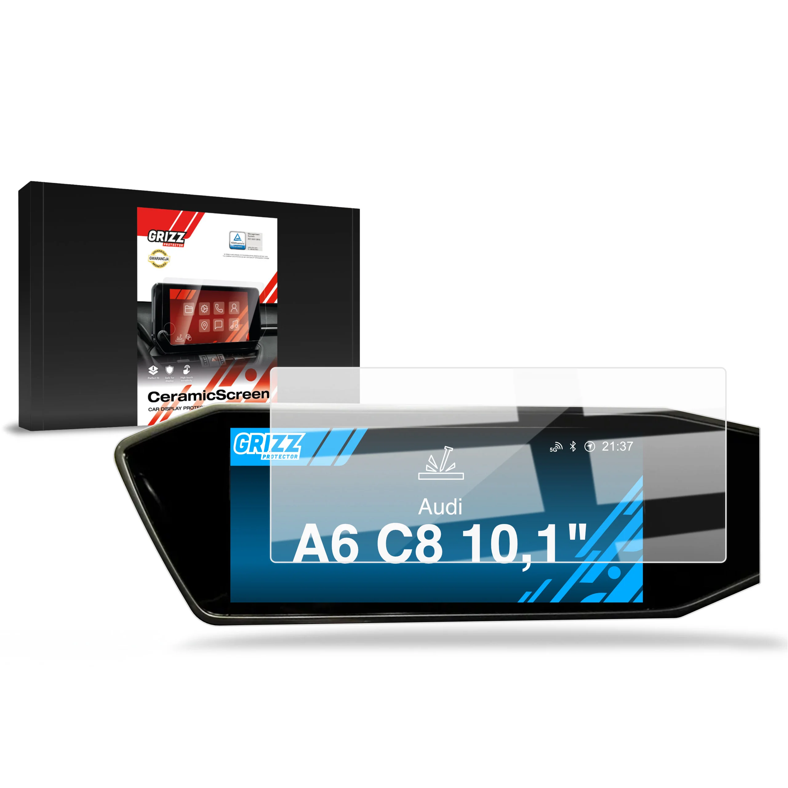 Displayschutzfolie für Audi A6 C8 (2018-2024) Navi Folie, Kratzfest, Klar