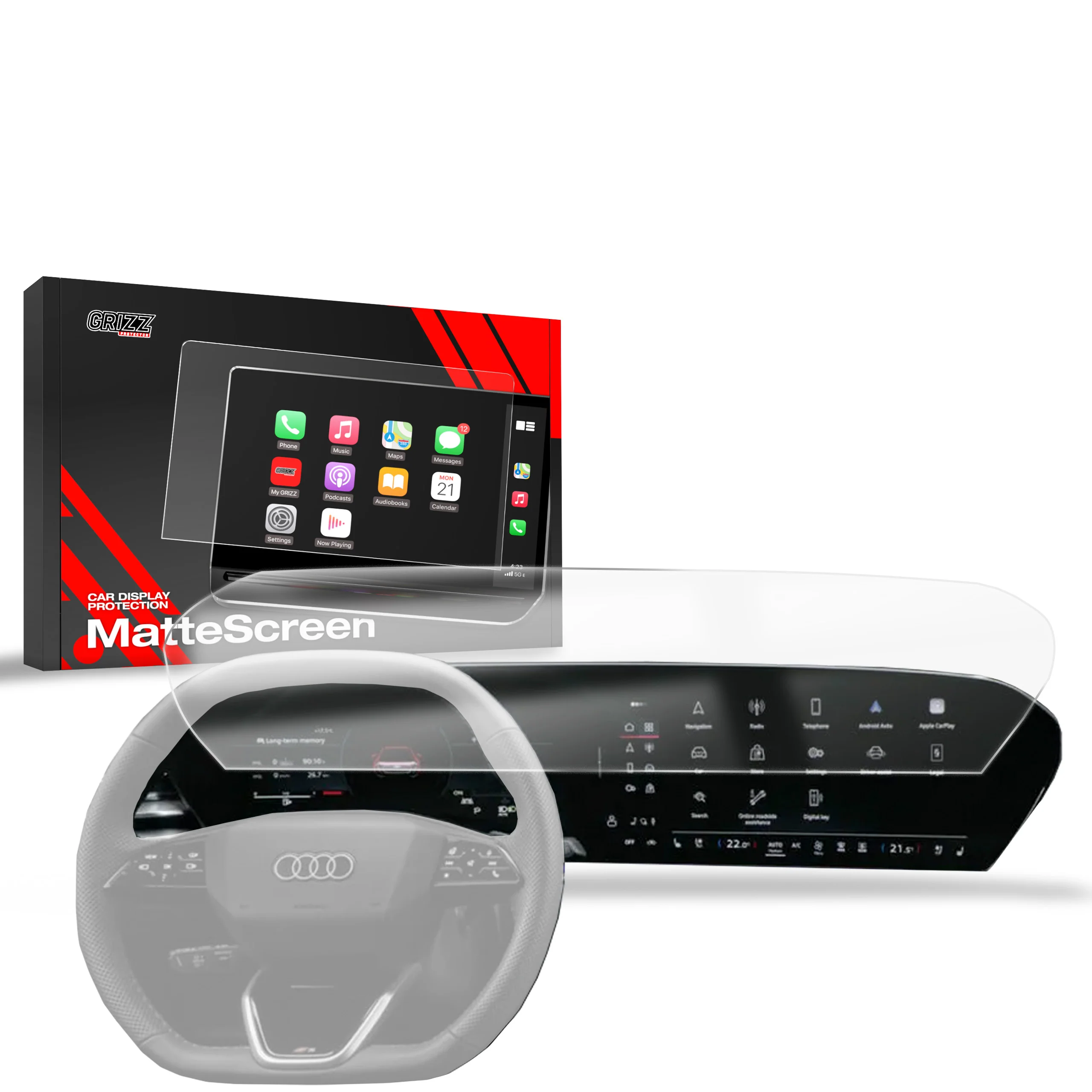 Displayschutzfolie für Audi A6 C9 14,5" (2025-2026) Anti-Fingerprint, Matt - Image 8
