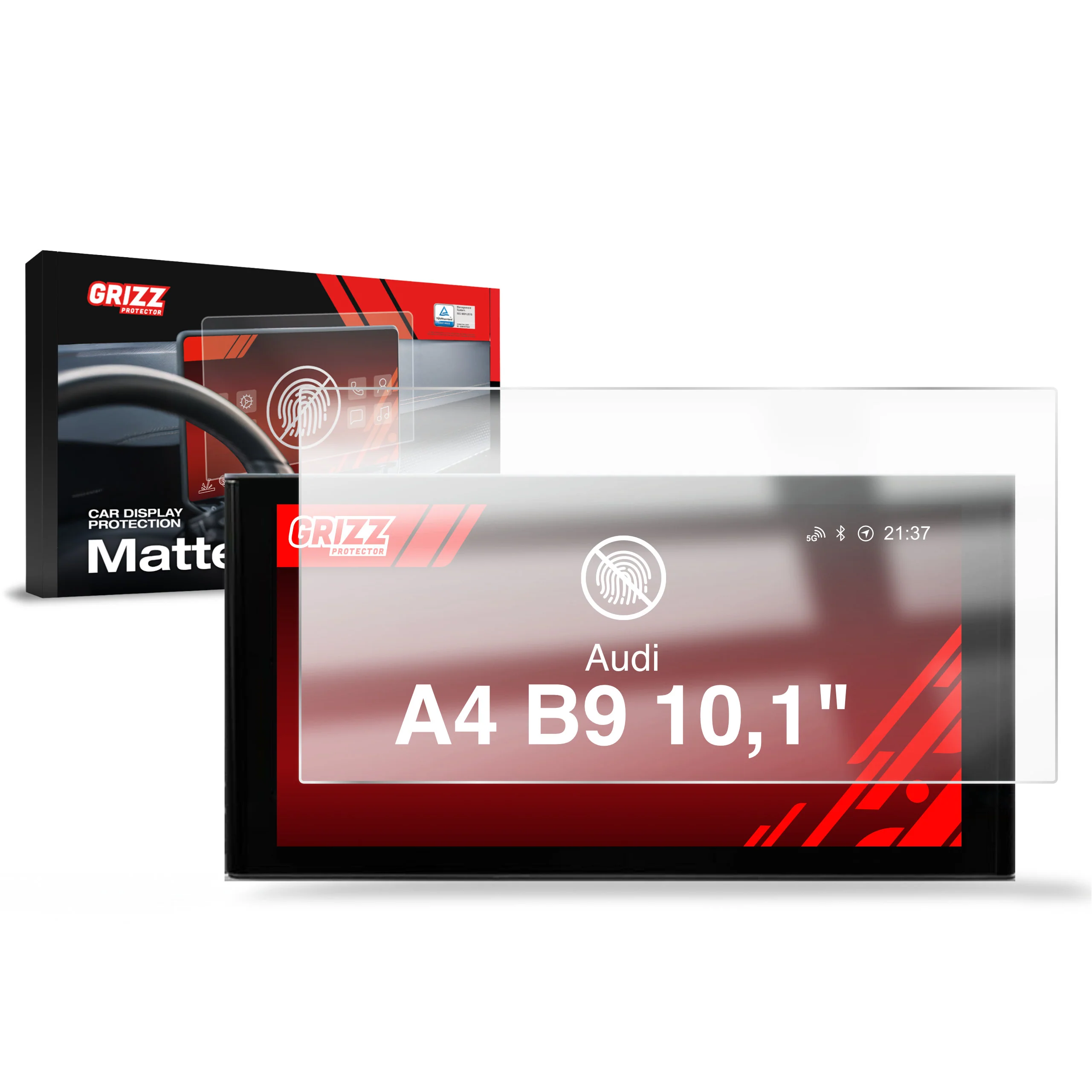 Displayschutzfolie für Audi A4 B9 10,1" (2015-2024) Anti-Fingerprint, Matt