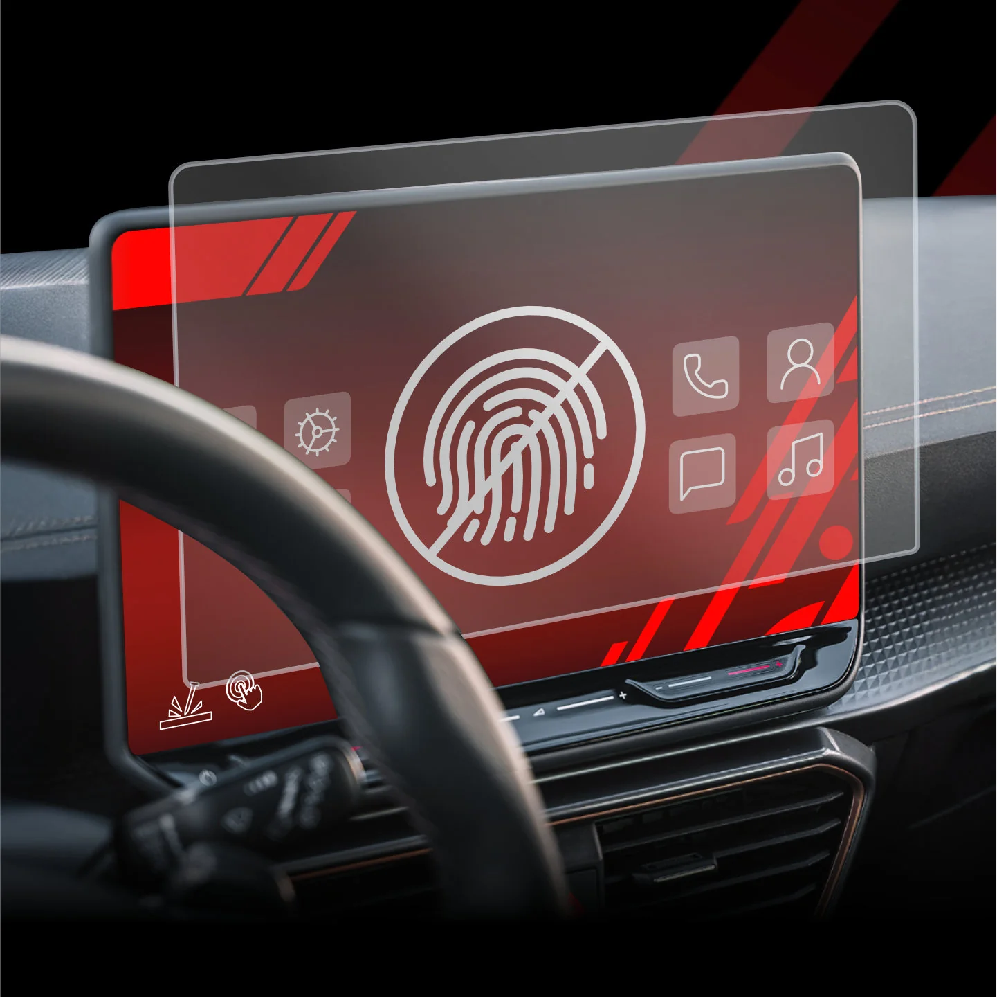 Displayschutzfolie für Audi A4 B9 10,1" (2015-2024) Anti-Fingerprint, Matt - Image 9