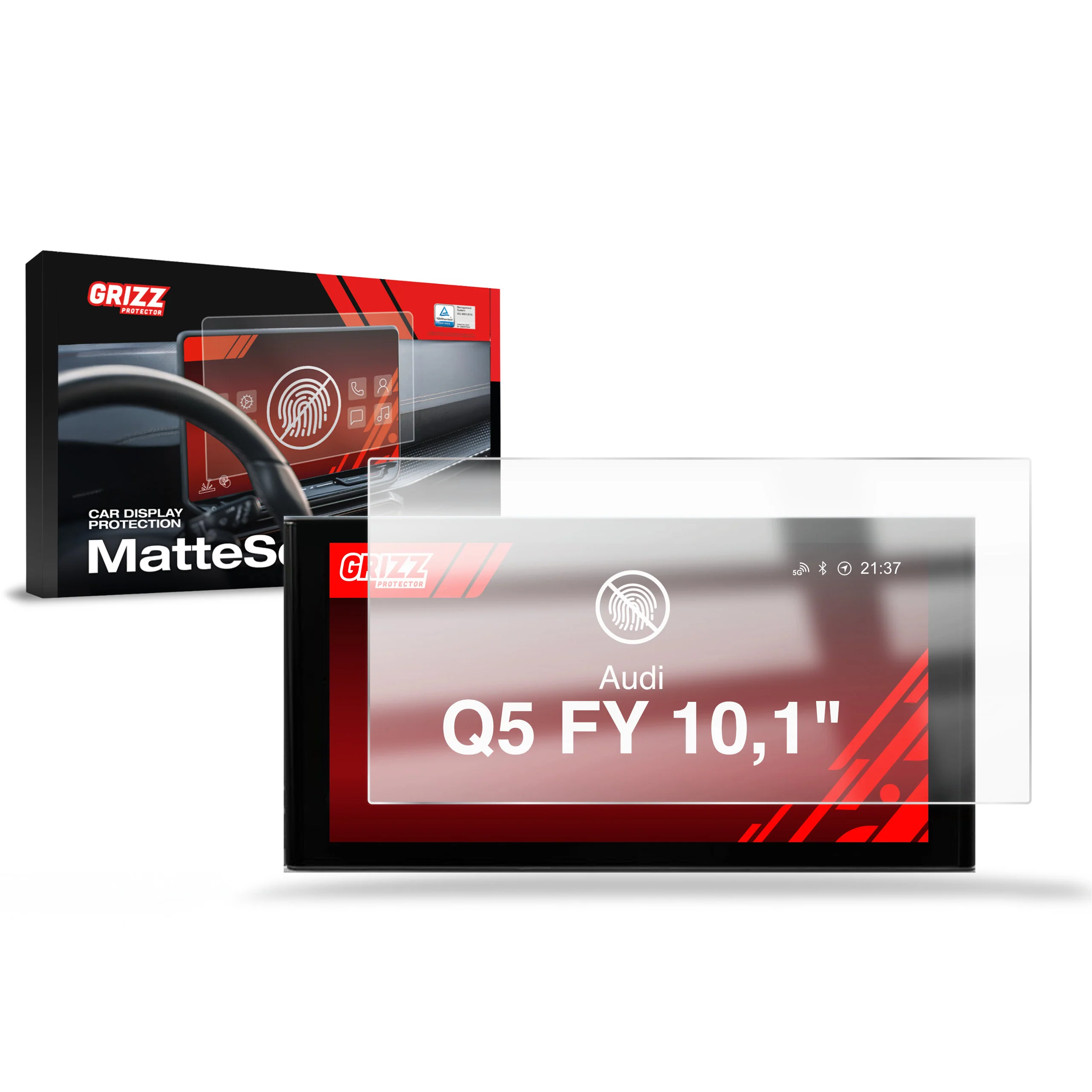 Displayschutzfolie für Audi Q5 FY 10,1" (2020-2024) Anti-Fingerprint, Matt - Image 8