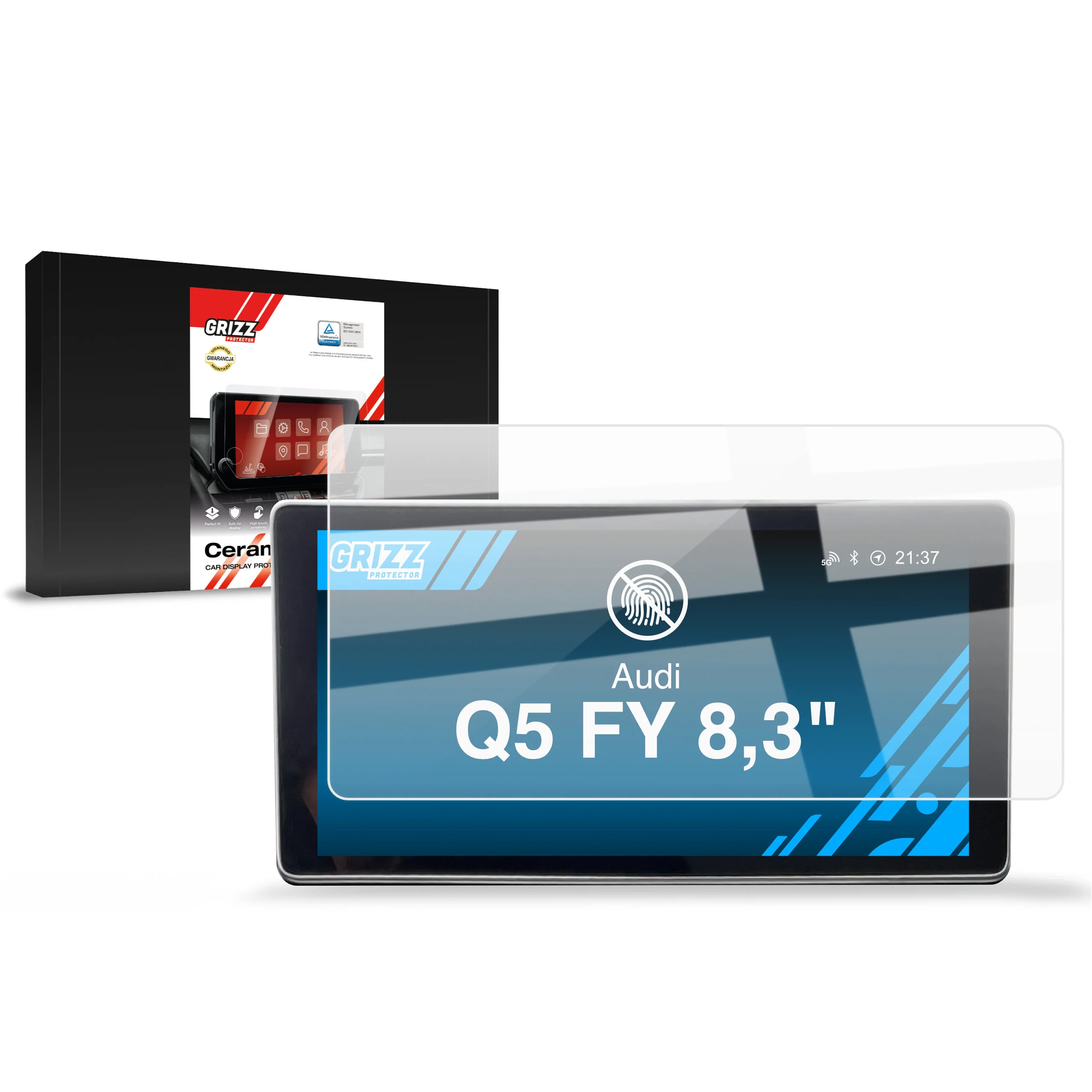 Displayschutzfolie für Audi Q5 FY MMI 8,3" (2016-2019) Navi Folie, Kratzfest, Klar