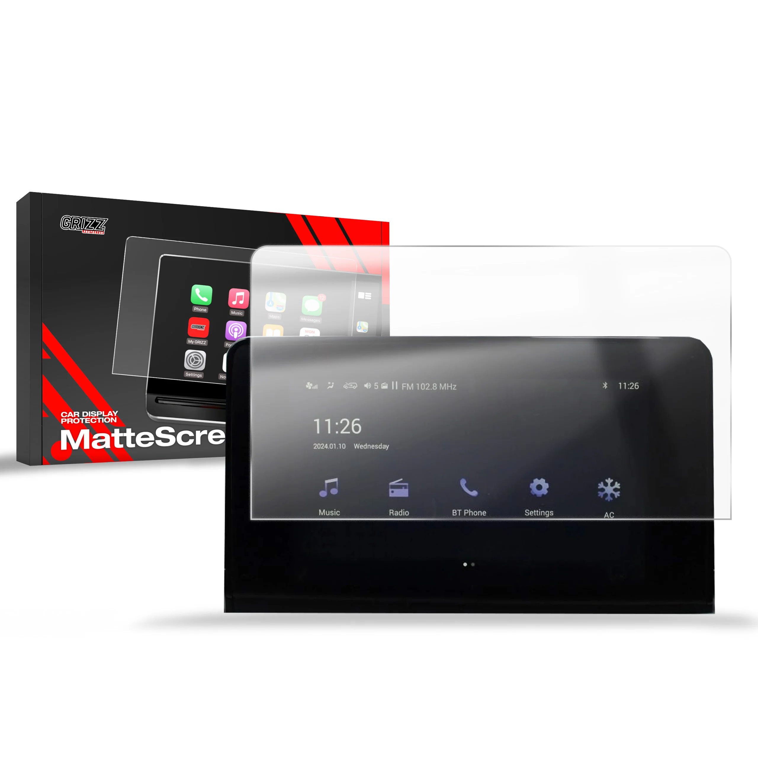 Displayschutzfolie für BAIC BEIJING 3 8" (2024-2026) Anti-Fingerprint, Matt