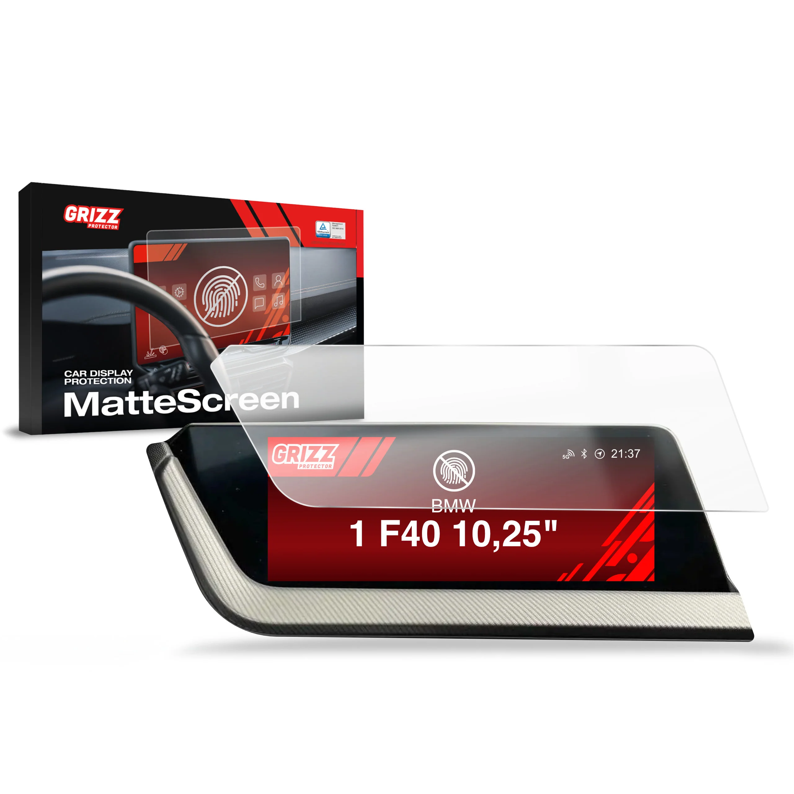 Displayschutzfolie für BMW 1 F40 10,25" (2019-2023) Anti-Fingerprint, Matt - Image 8