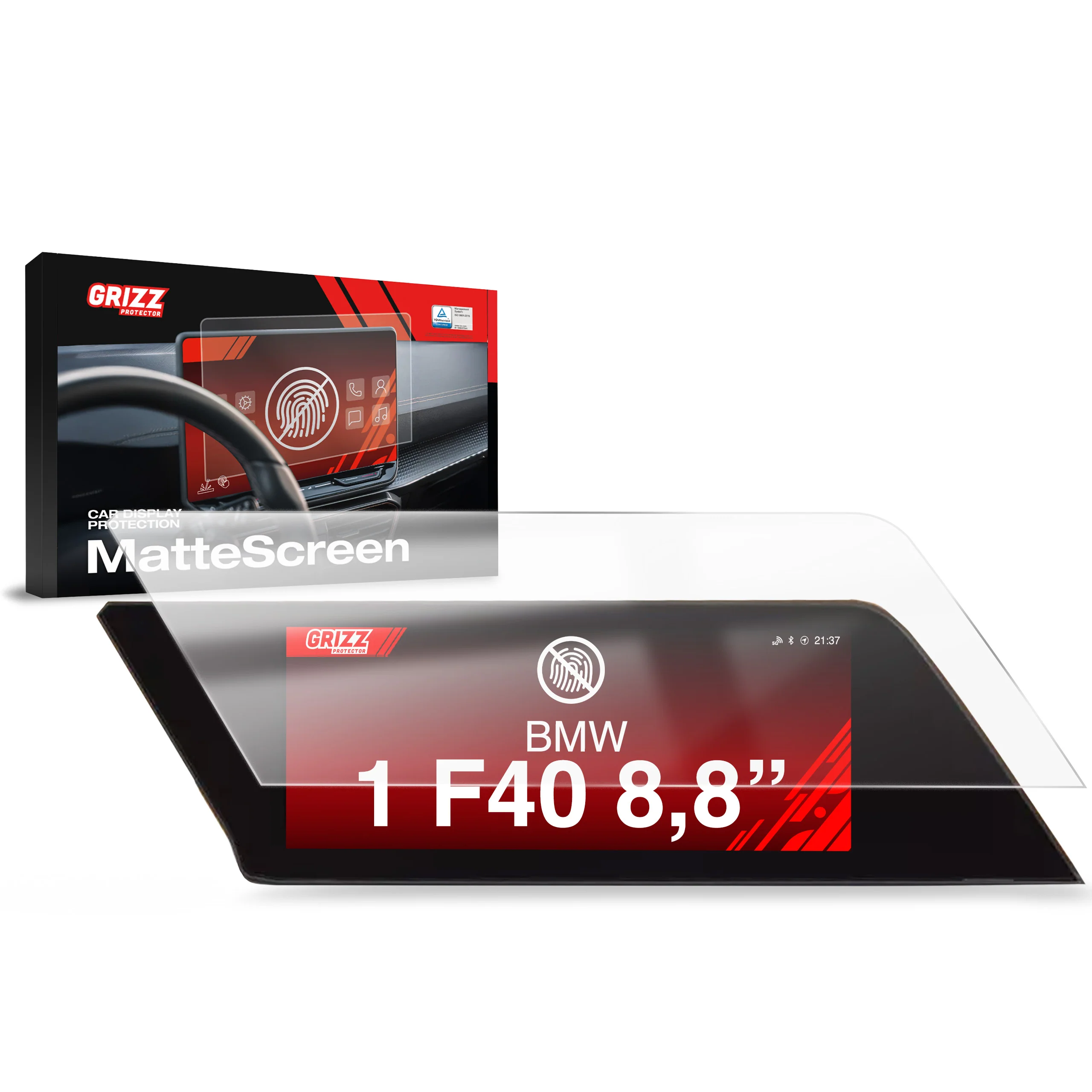 Displayschutzfolie für BMW 1 F40 8,8" (2019-2023) Anti-Fingerprint, Matt