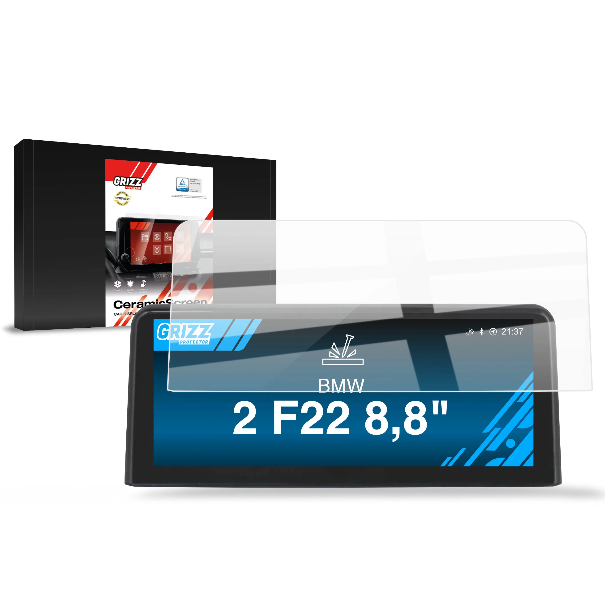 Displayschutzfolie für BMW 2 F22 8,8" (2013-2021) Navi Folie, Kratzfest, Klar