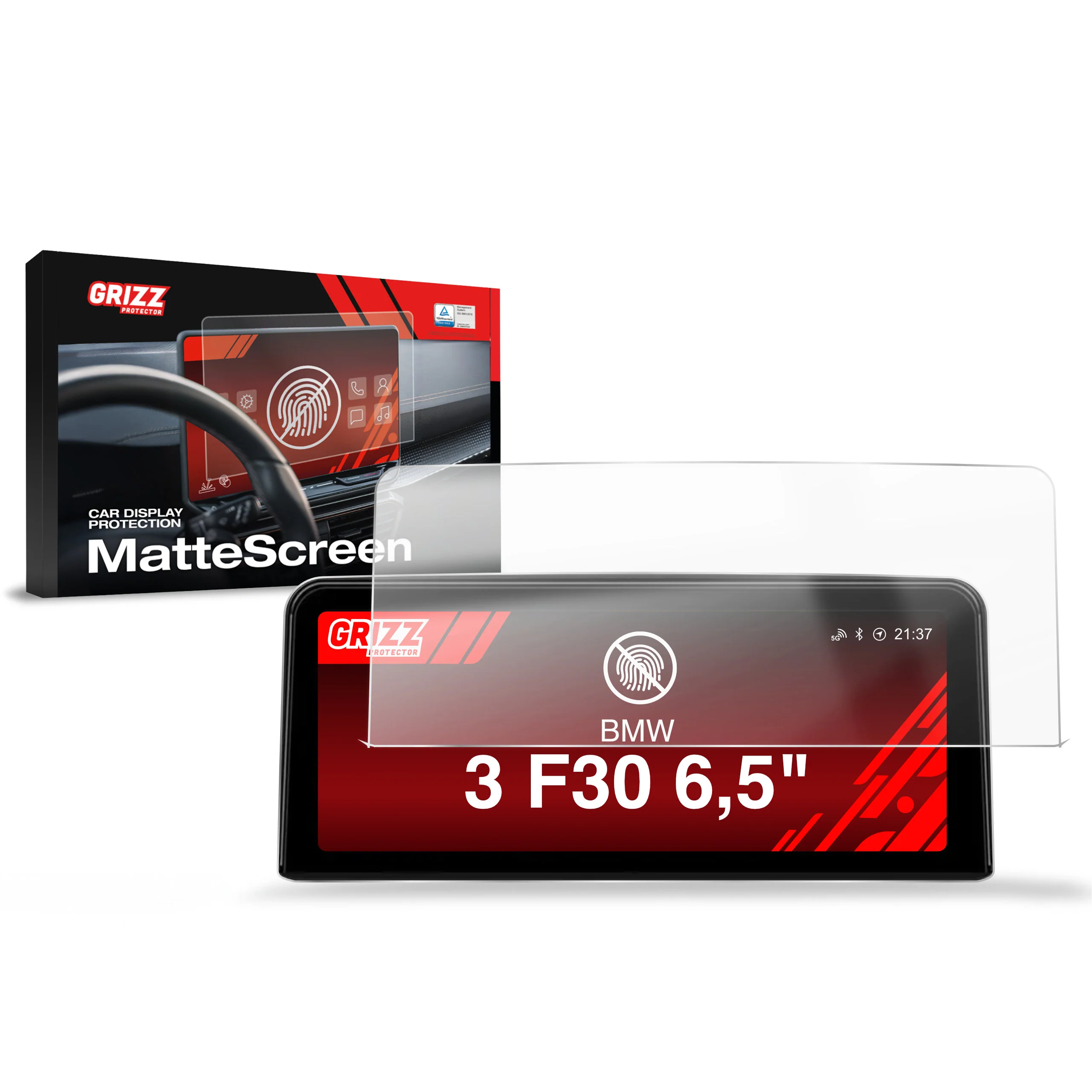 Displayschutzfolie für BMW 3 F30 (2012-2020) Anti-Fingerprint, Matt - Image 8