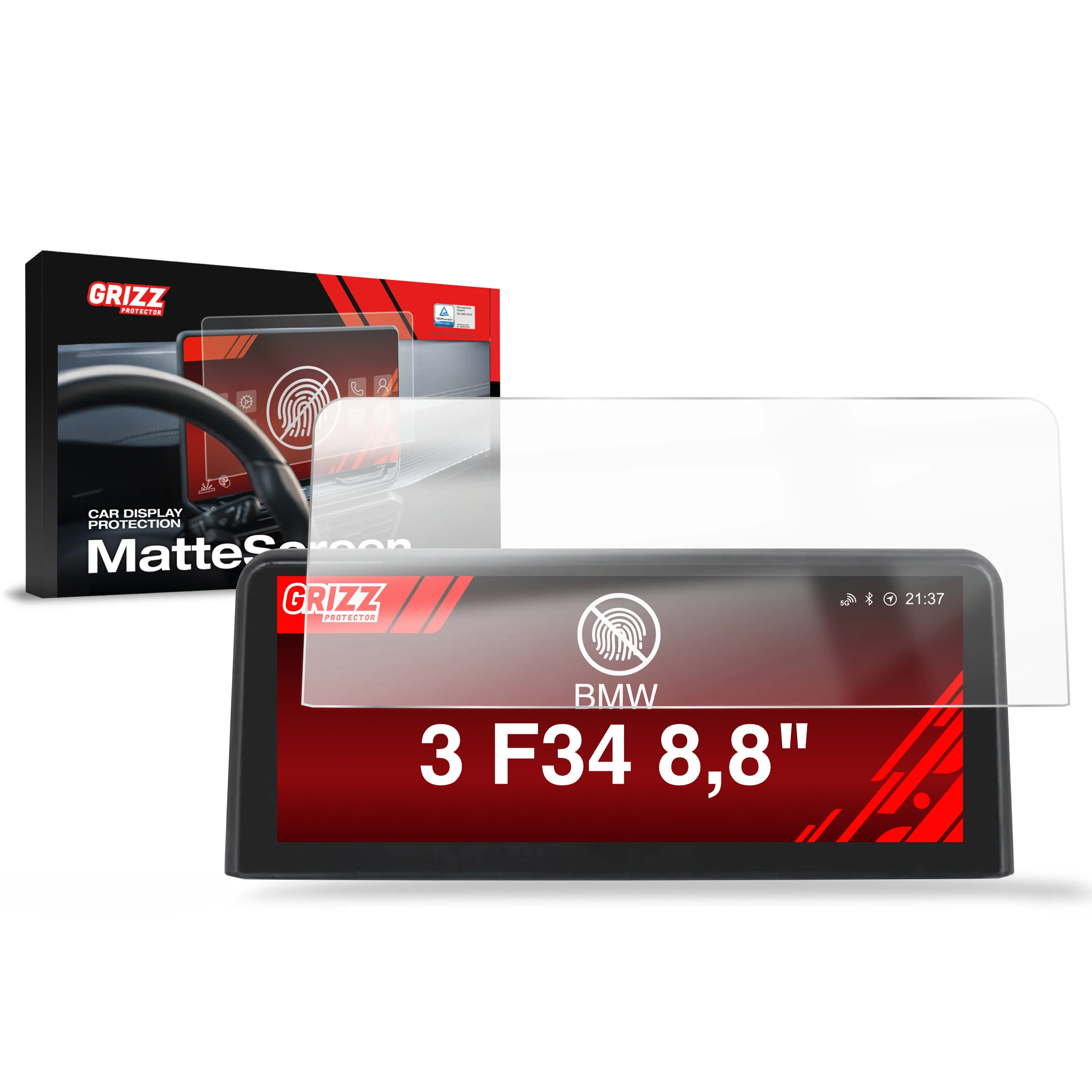 Displayschutzfolie für BMW 3 F34 GT 8,8" (2015-2020) Anti-Fingerprint, Matt