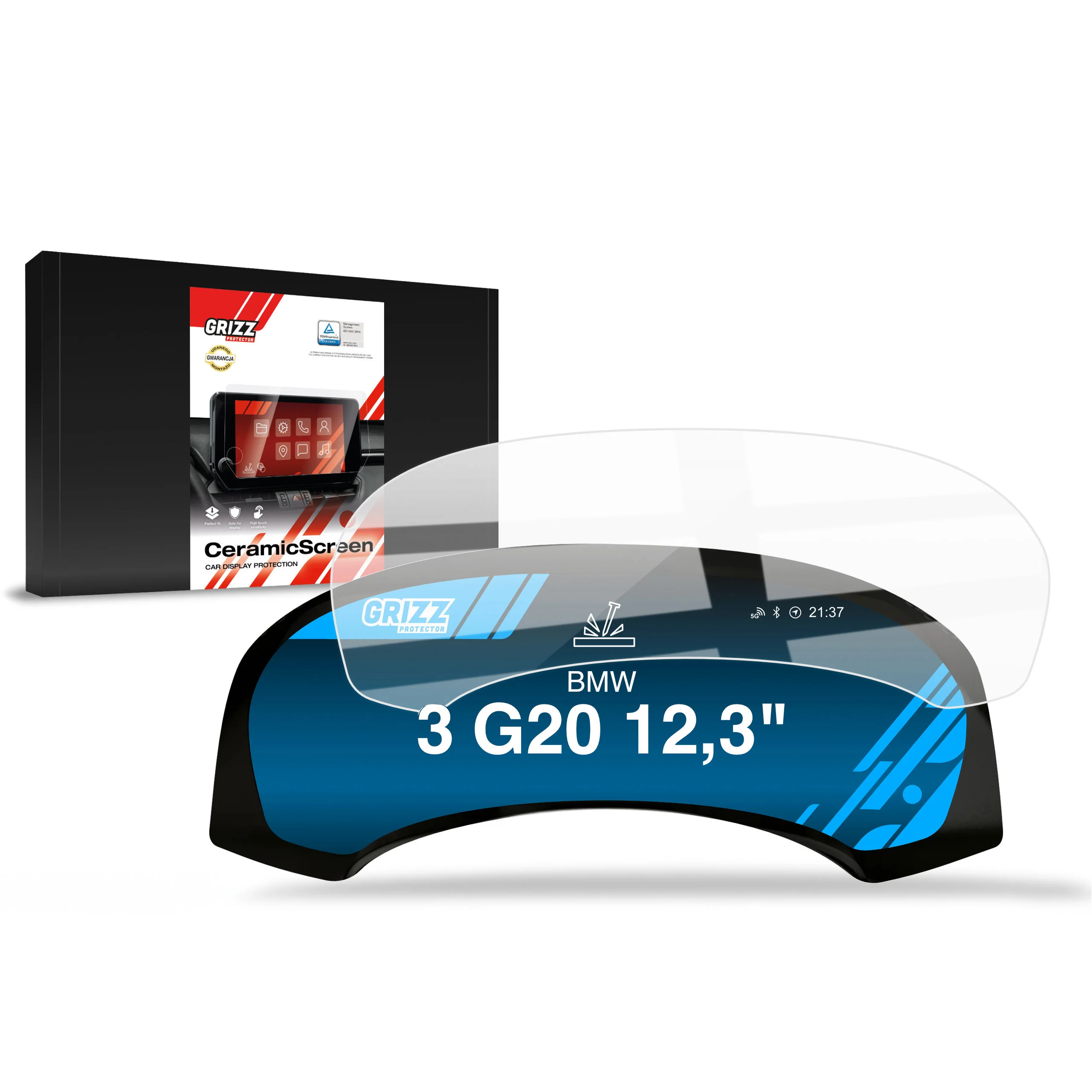 Displayschutzfolie für BMW 3 G20 Live Cockpit 12,3" (2018-2023) Navi Folie, Kratzfest, Klar