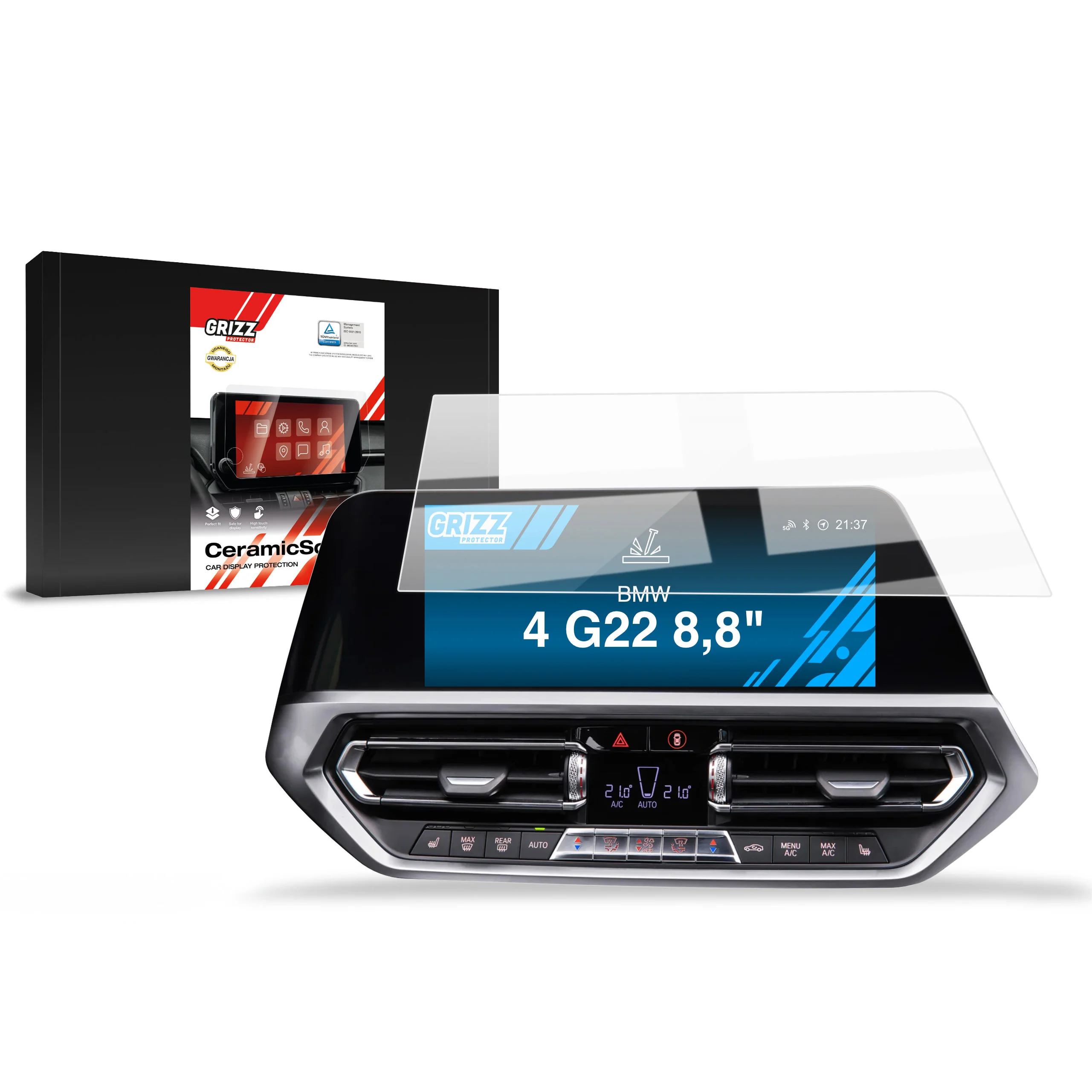 Displayschutzfolie für BMW 4 G22 8,8" (2020-2022) Navi Folie, Kratzfest, Klar - Image 9