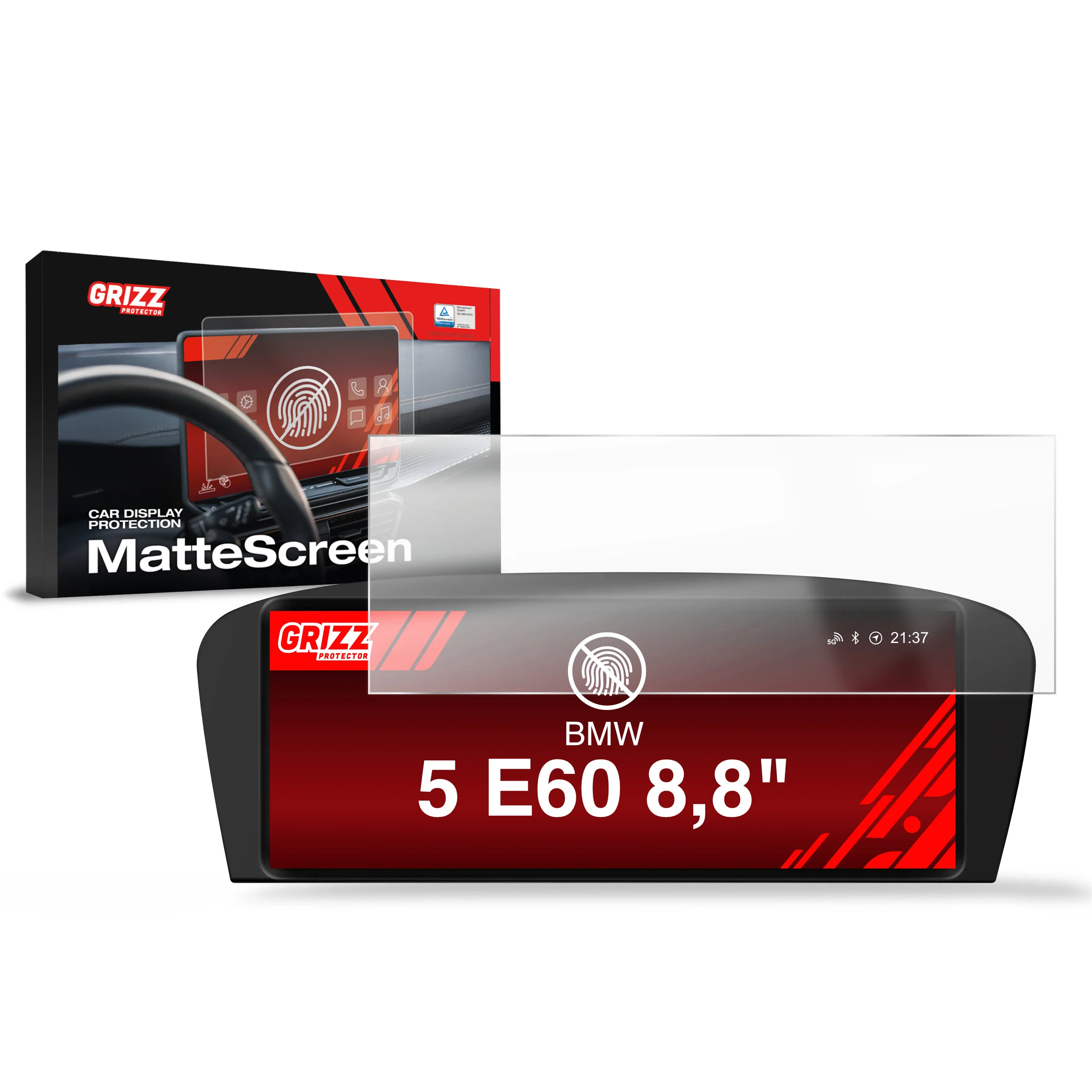 Displayschutzfolie für BMW 5 E60 8,8" (2003-2010) Anti-Fingerprint, Matt