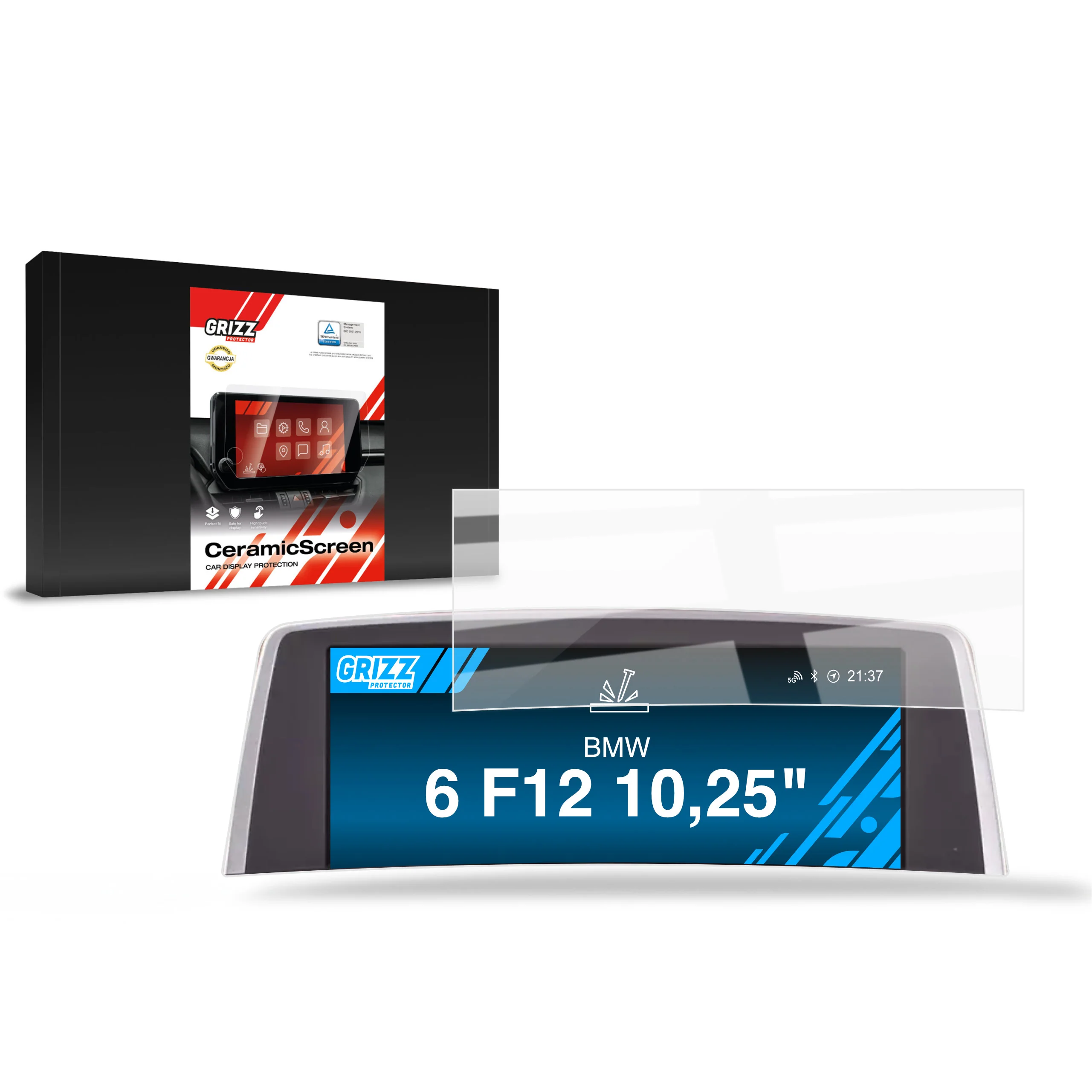 Displayschutzfolie für BMW 6 F12 10,25" (2011-2015) Navi Folie, Kratzfest, Klar