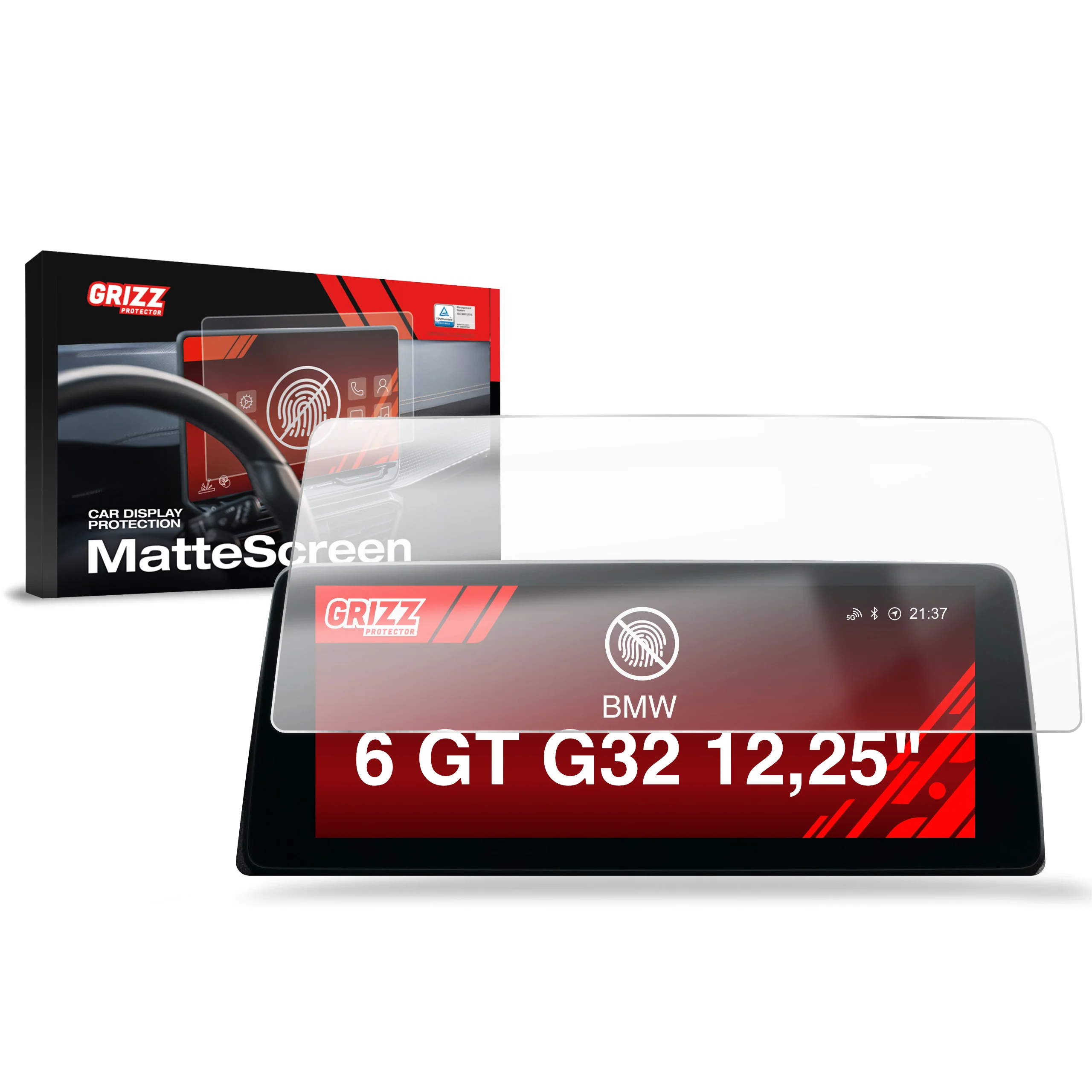 Displayschutzfolie für BMW 6 GT G32 12,25" (2020-2023) Anti-Fingerprint, Matt