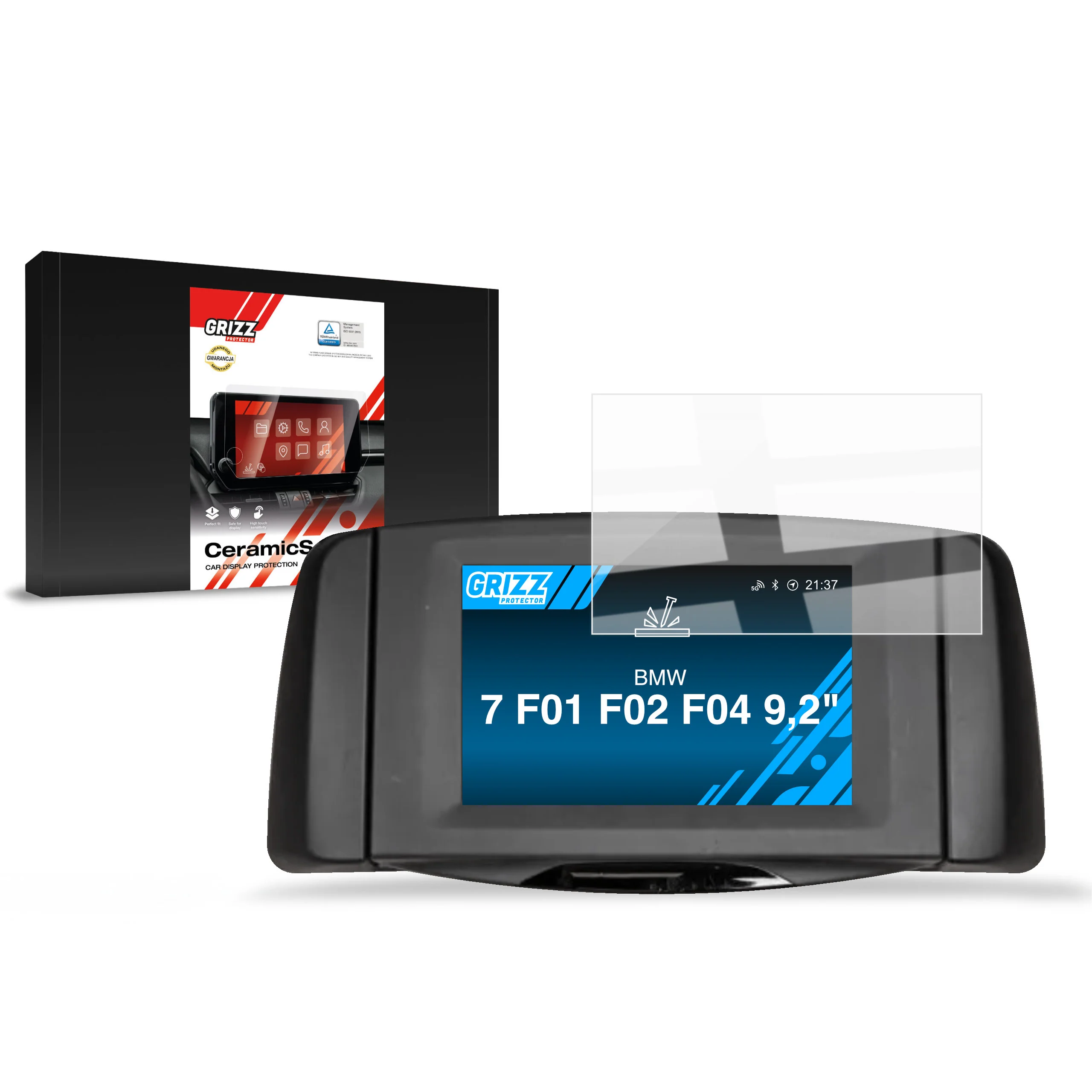 Displayschutzfolie für BMW 7 F01 F02 F04 RSE 9,2" (2008-2015) Navi Folie, Kratzfest, Klar - Image 9