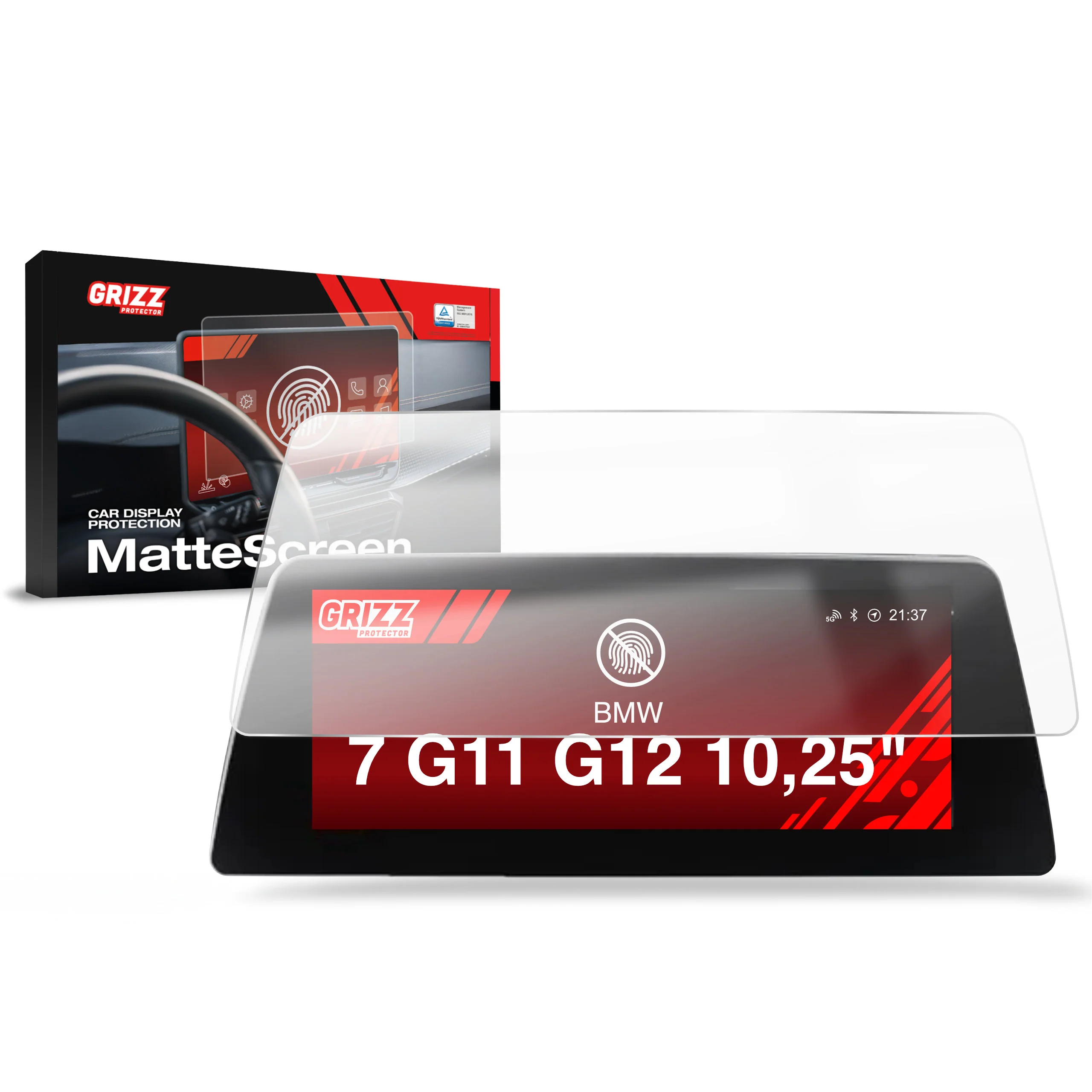 Displayschutzfolie für BMW 7 G11 G12 10,25" (2015-2023) Anti-Fingerprint, Matt