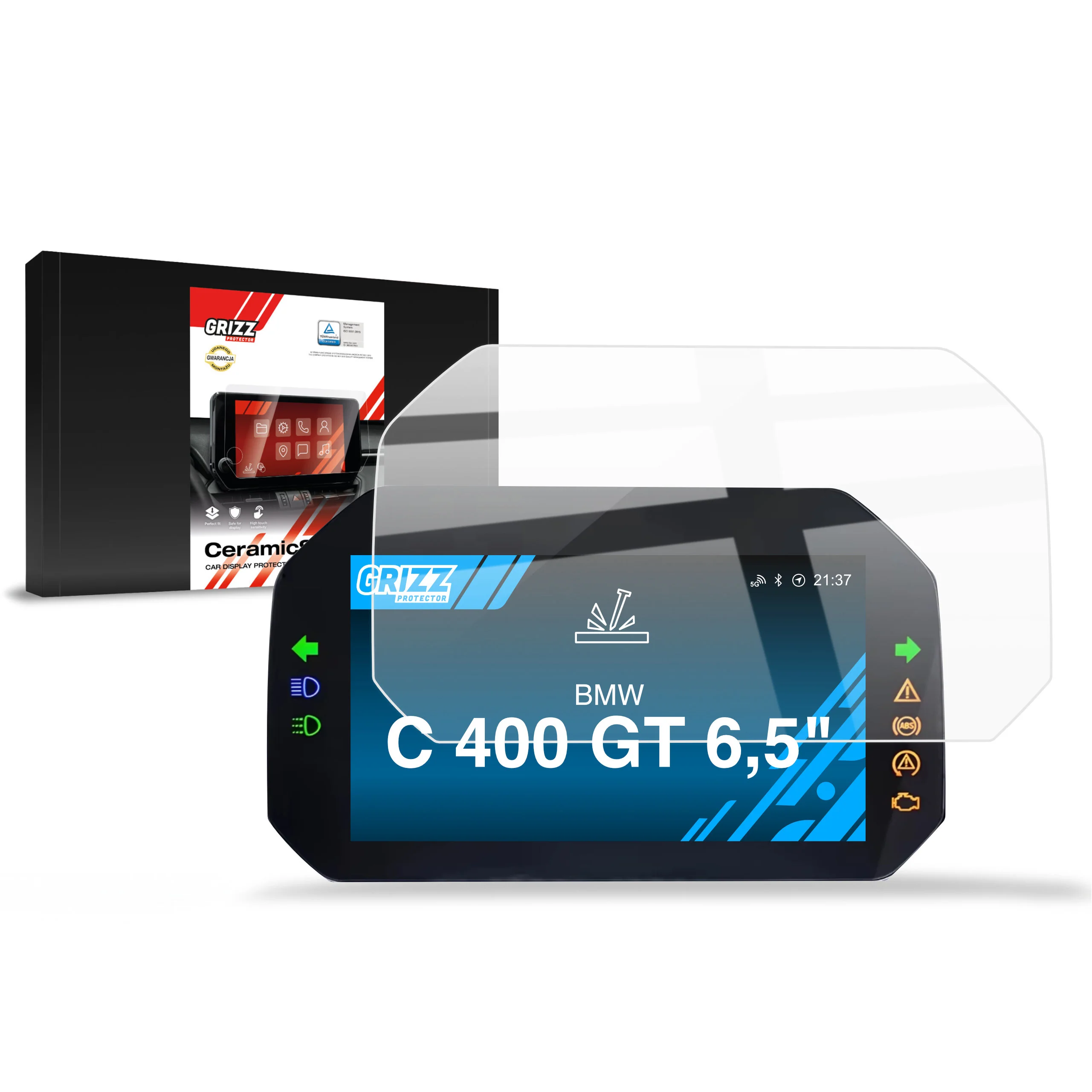 Displayschutzfolie für BMW C 400 GT 6,5" TFT (2019-2024) Navi Folie, Kratzfest, Klar