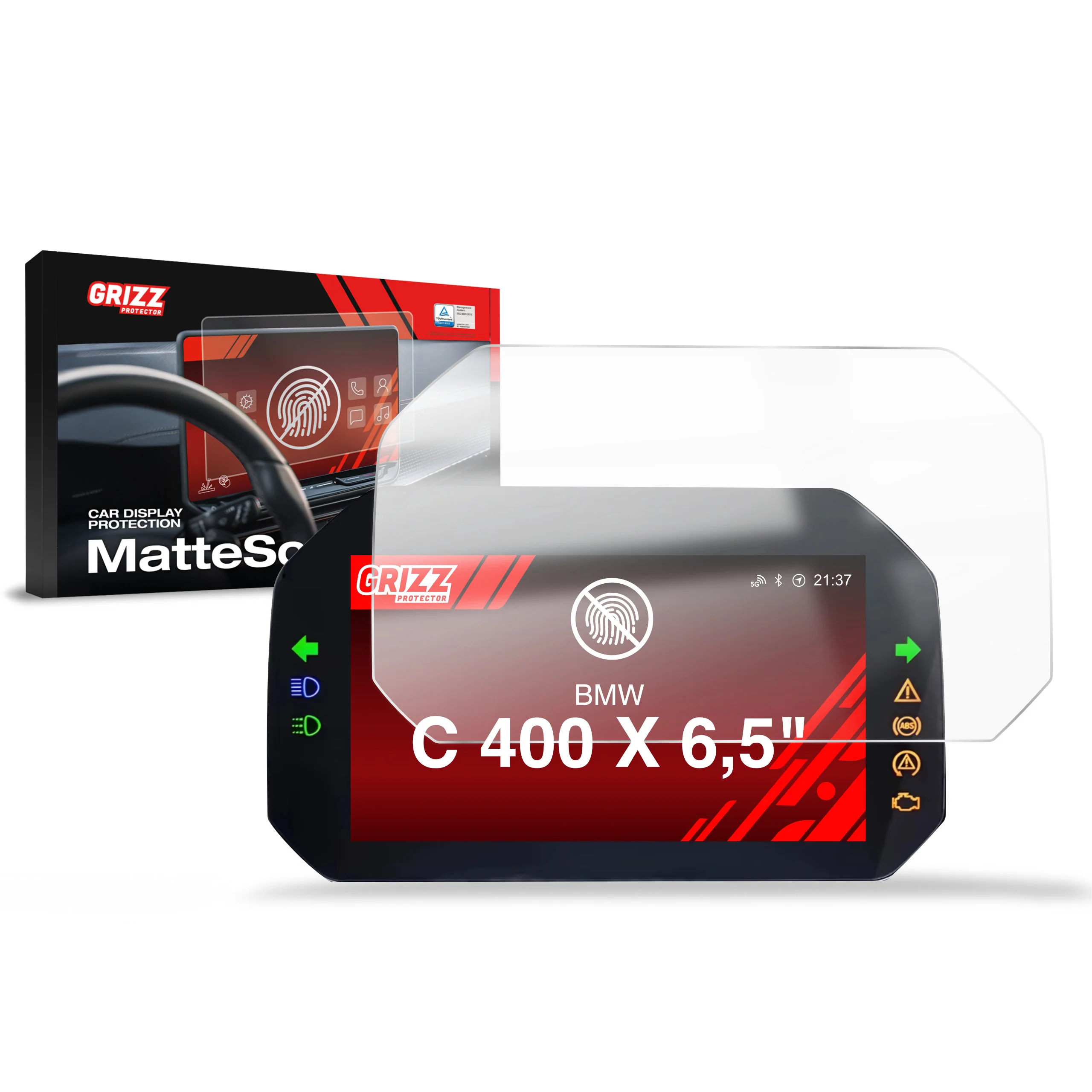 Displayschutzfolie für BMW C 400 X 6,5" TFT (2018-2024) Anti-Fingerprint, Matt - Image 8