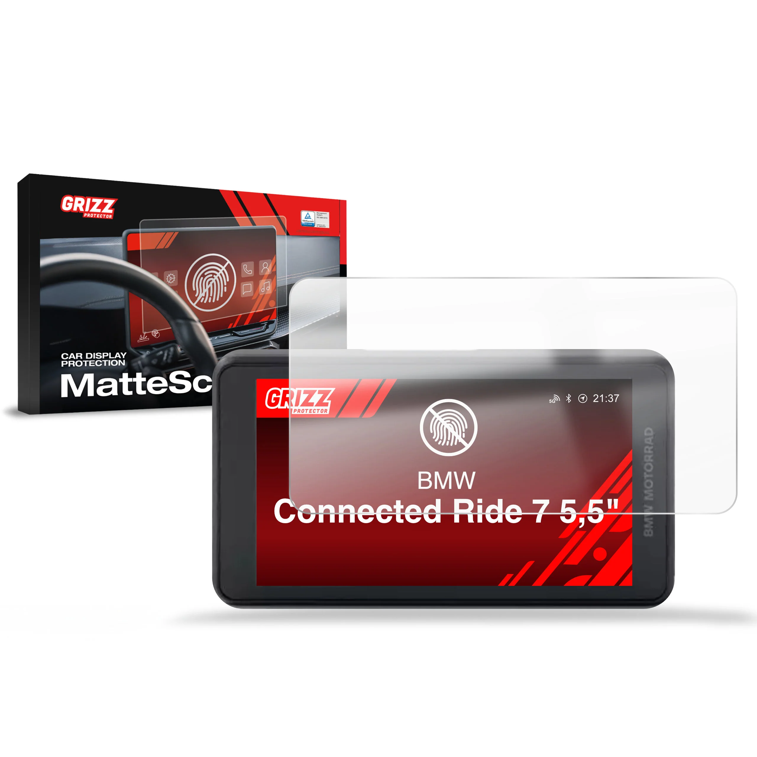 Displayschutzfolie für BMW Connected Ride 7 Anti-Fingerprint, Matt
