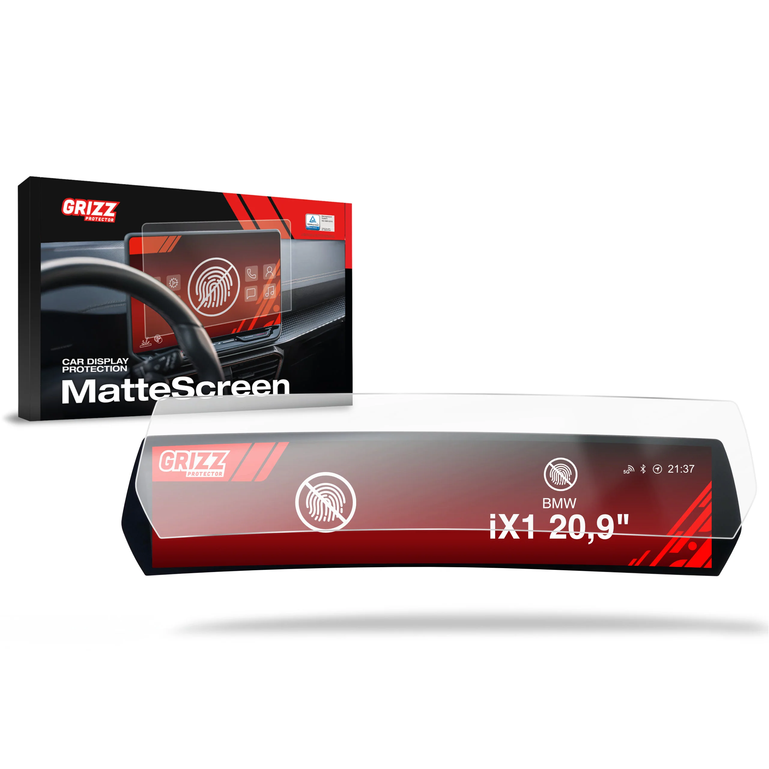 Displayschutzfolie für BMW iX1 (2022-2026) Anti-Fingerprint, Matt