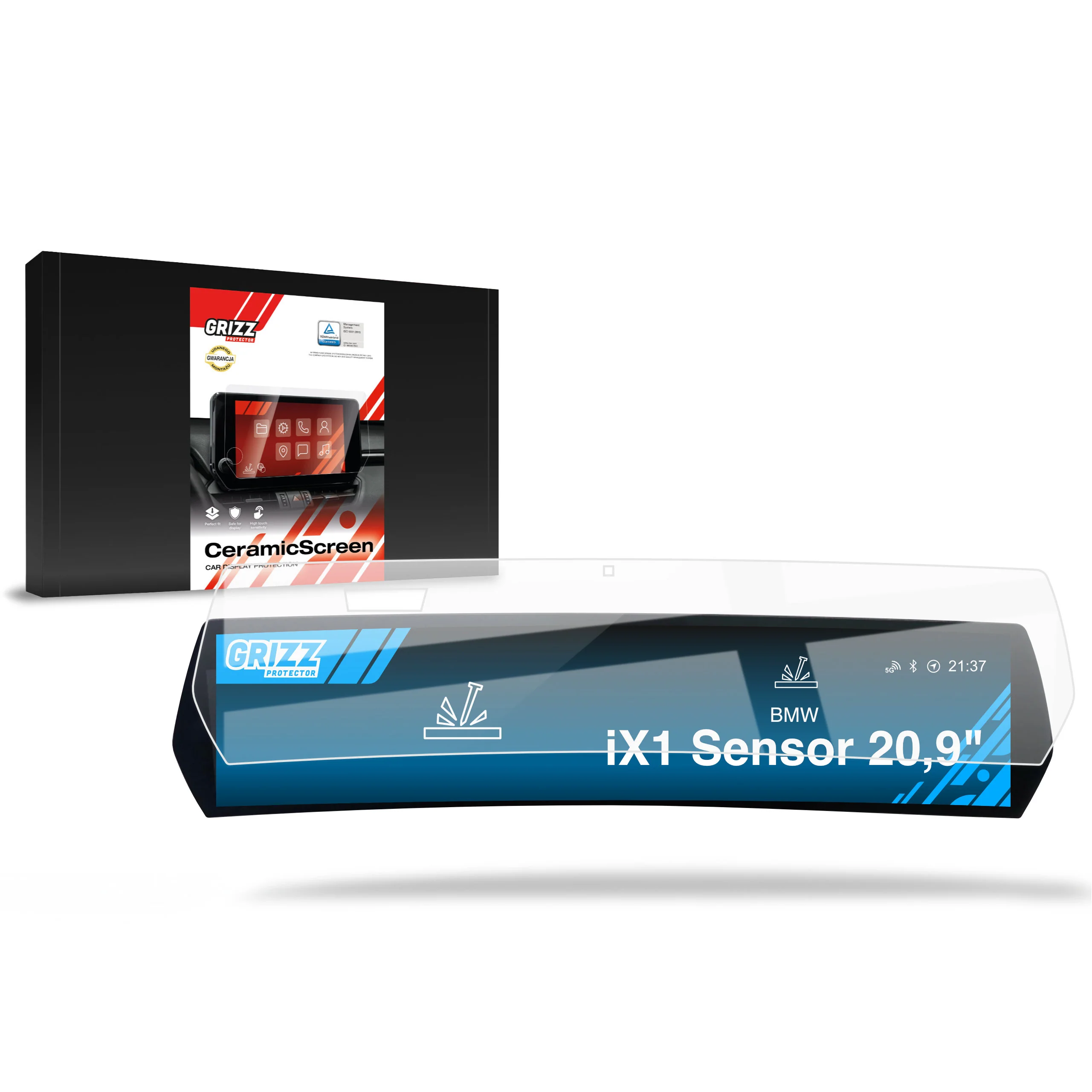 Displayschutzfolie für BMW iX1 Sensor (2022-2026) Navi Folie, Kratzfest, Klar