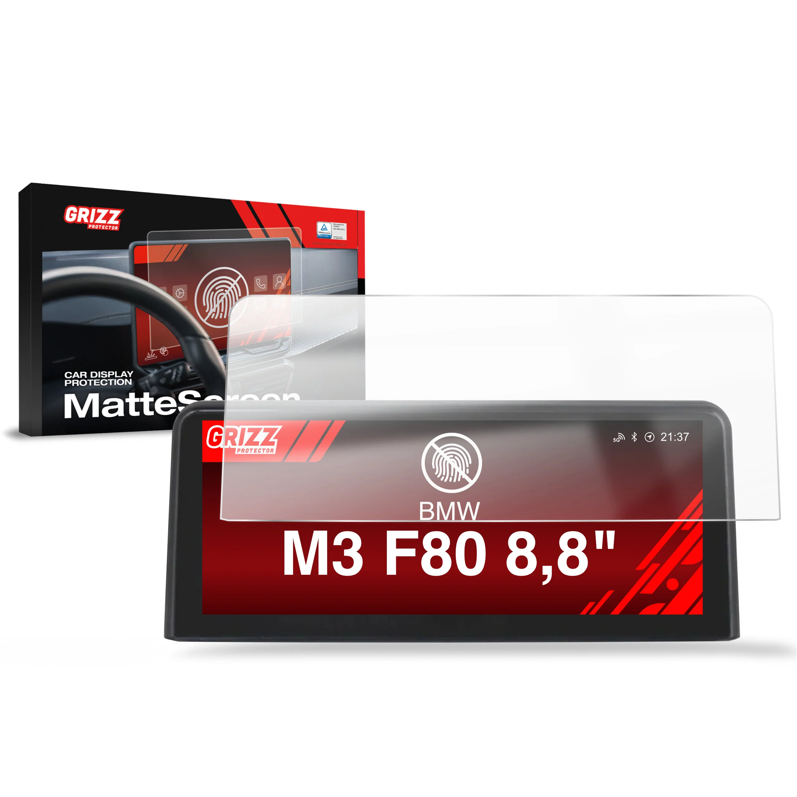 Displayschutzfolie für BMW M3 F80 8,8" (2014-2018) Anti-Fingerprint, Matt - Image 8