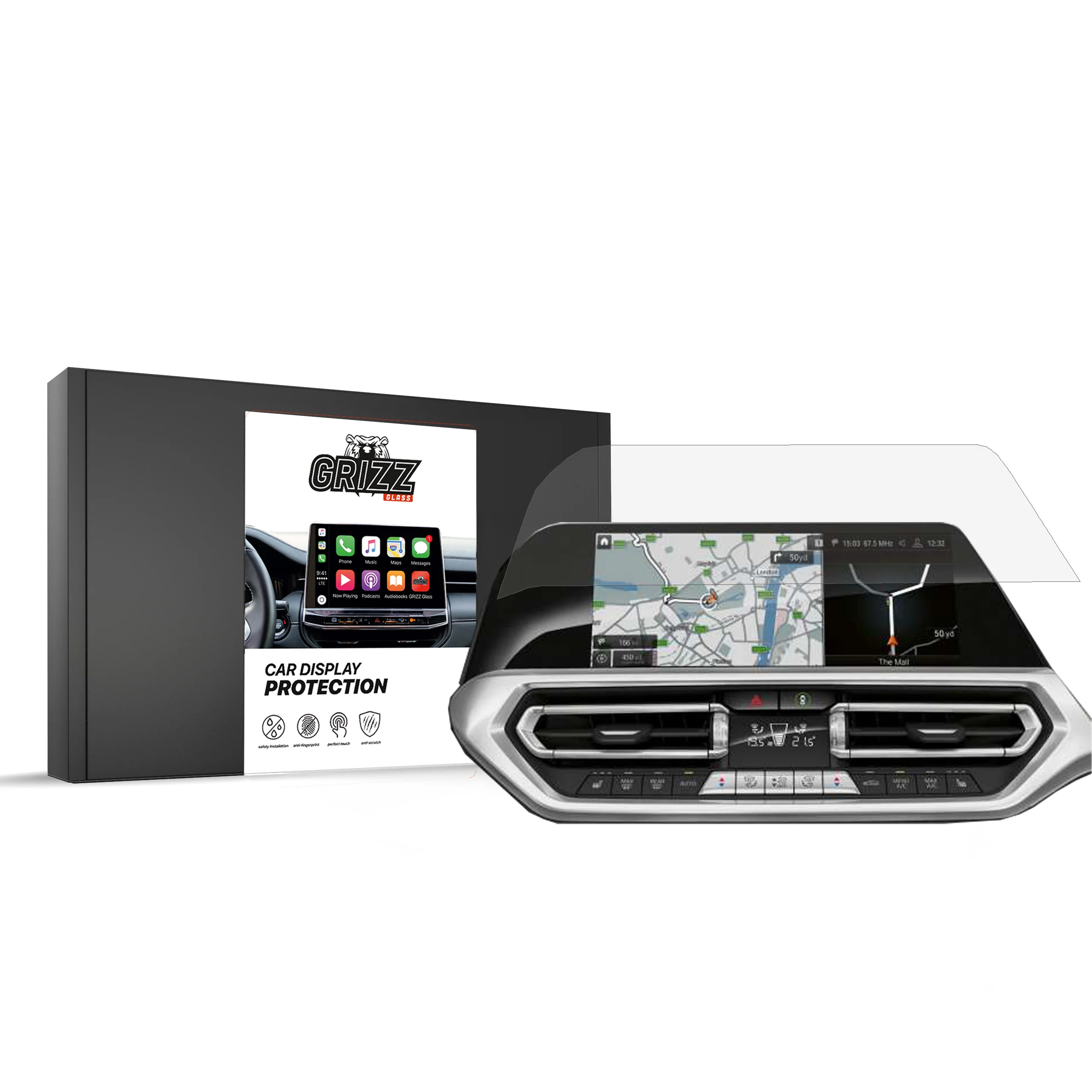 Displayschutzfolie für BMW M4 Cabrio G82 (2021-2026) Navi Folie, Kratzfest, Klar