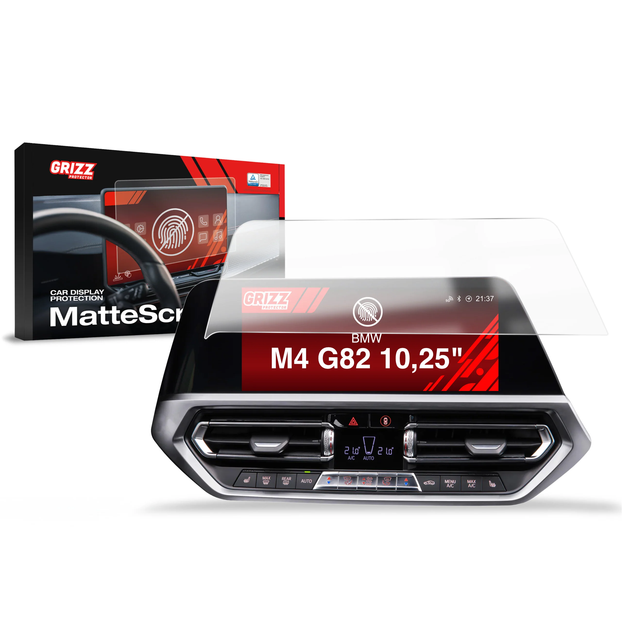 Displayschutzfolie für BMW M4 G82 10,25" (2019-2023) Anti-Fingerprint, Matt - Image 8