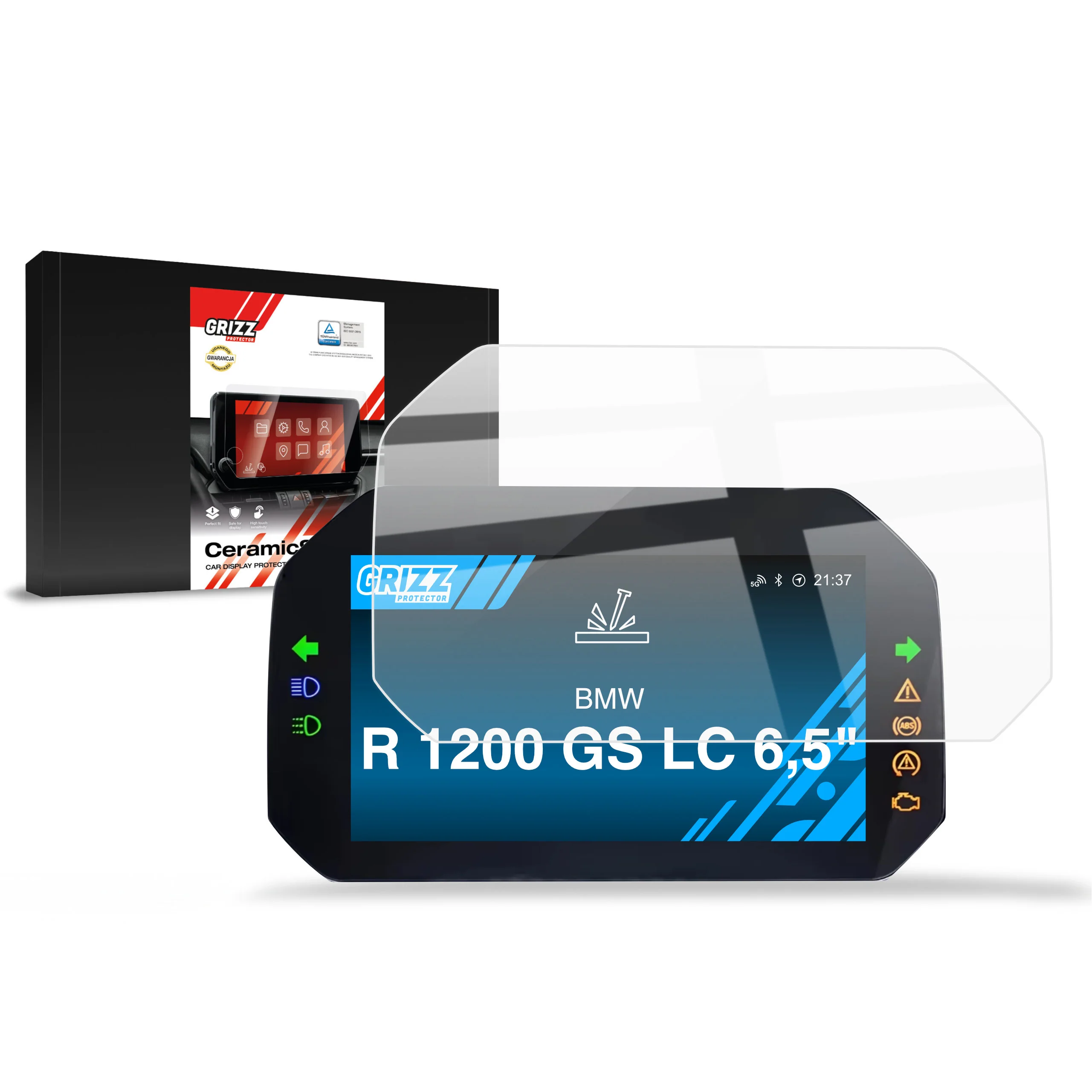 Displayschutzfolie für BMW R 1200 GS LC 6,5" TFT (2017-2018) Navi Folie, Kratzfest, Klar