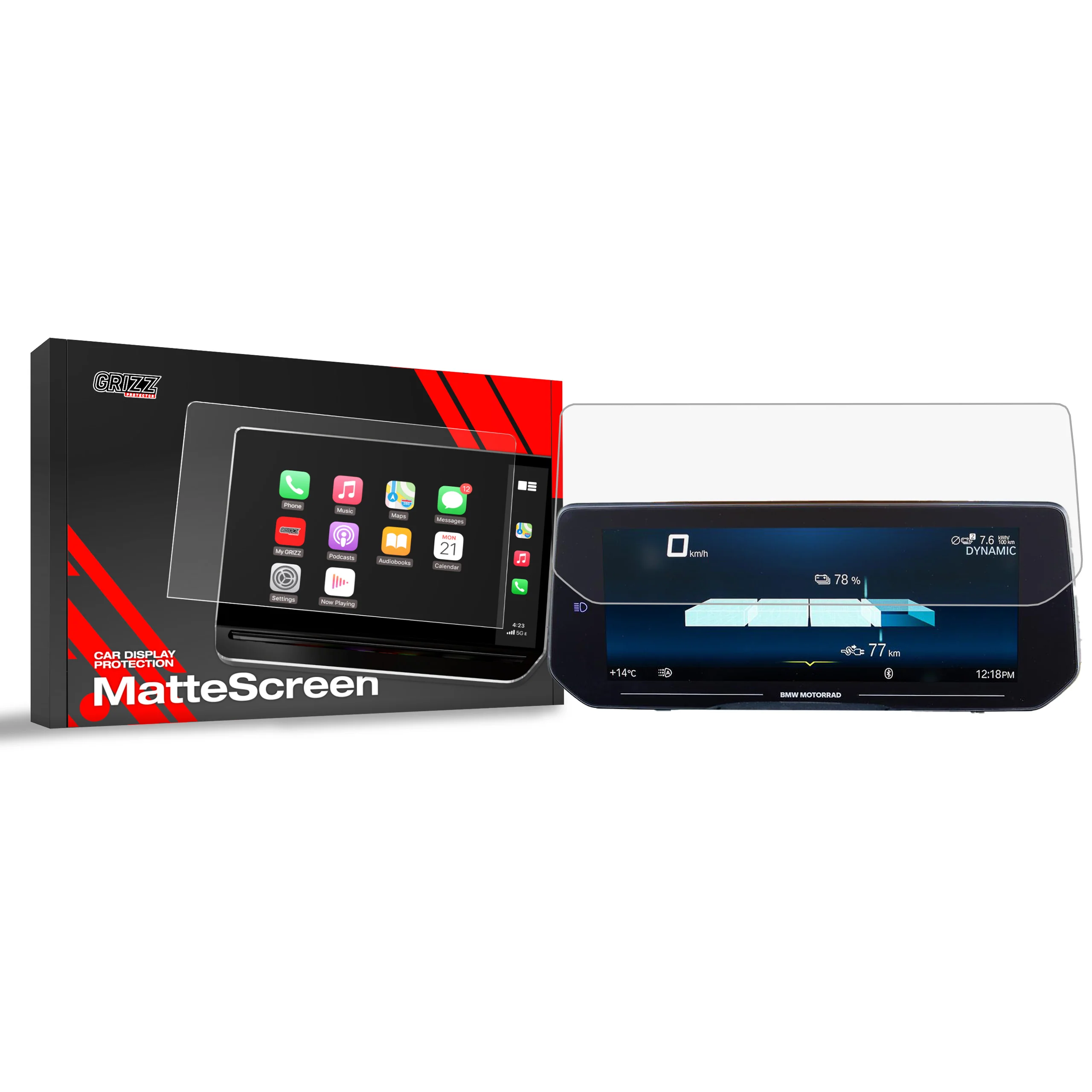 Displayschutzfolie für BMW R 1250 RT 10,25" TFT (2021-2026) Anti-Fingerprint, Matt