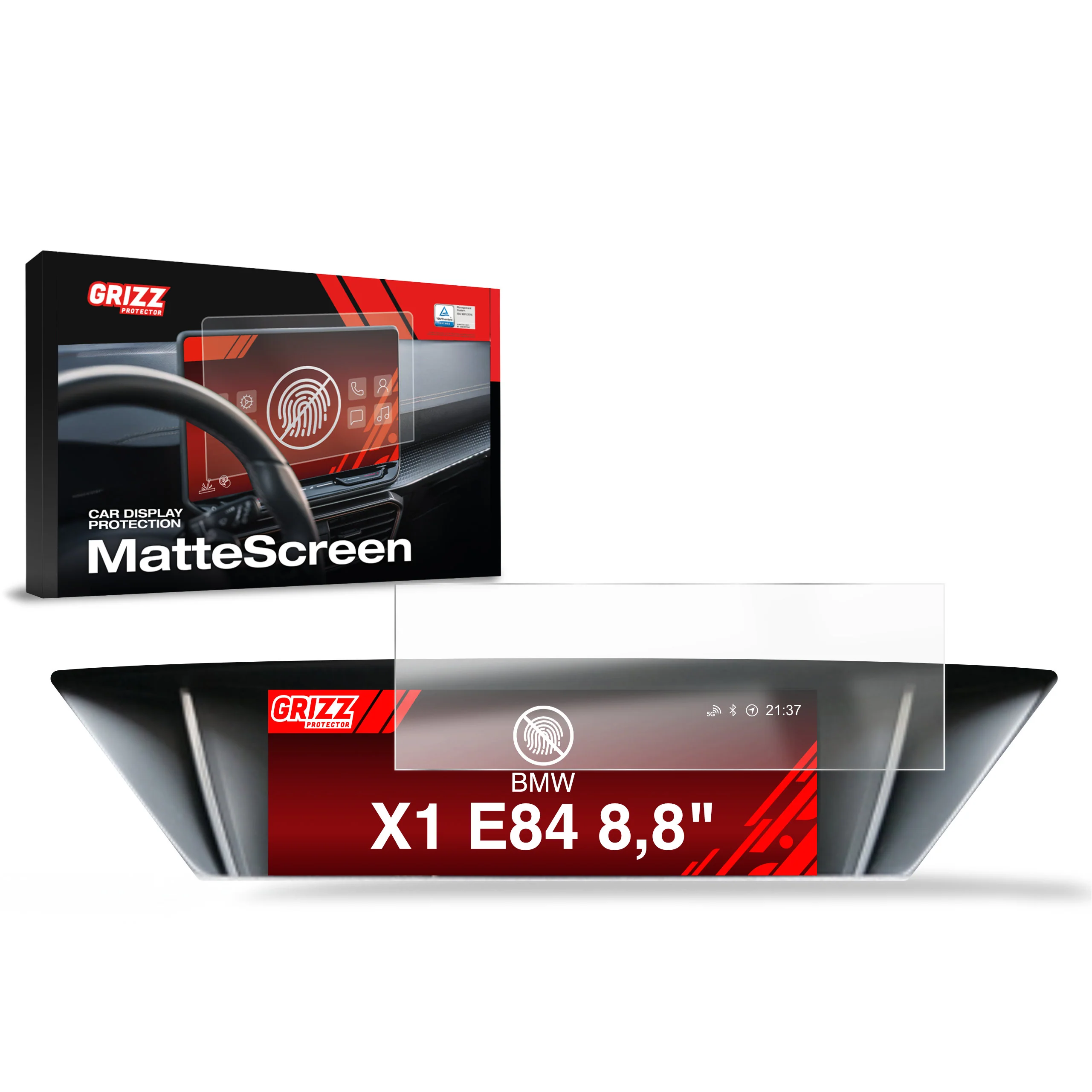 Displayschutzfolie für BMW X1 E84 8,8" (2013-2015) Anti-Fingerprint, Matt