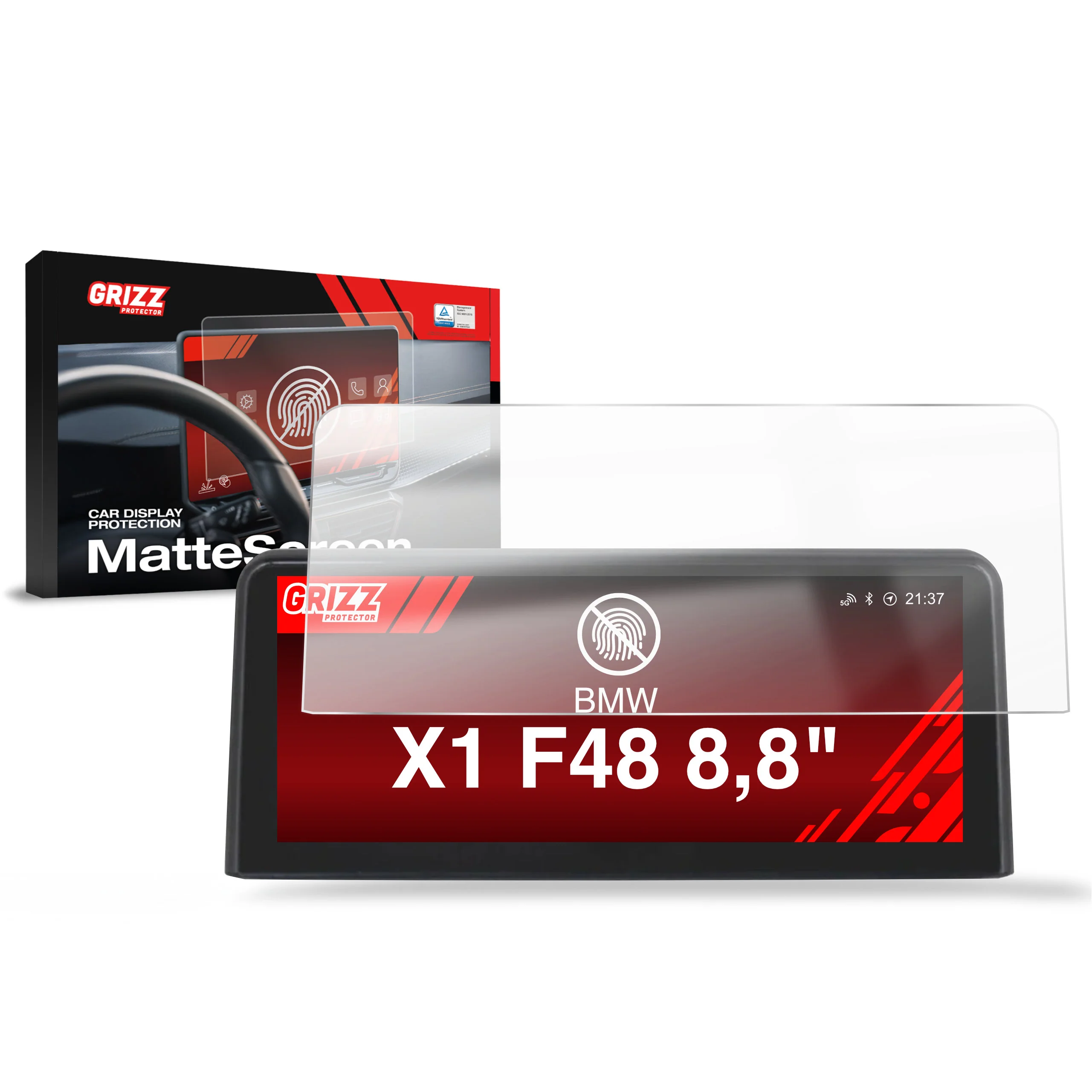 Displayschutzfolie für BMW X1 F48 8,8" (2015-2019) Anti-Fingerprint, Matt