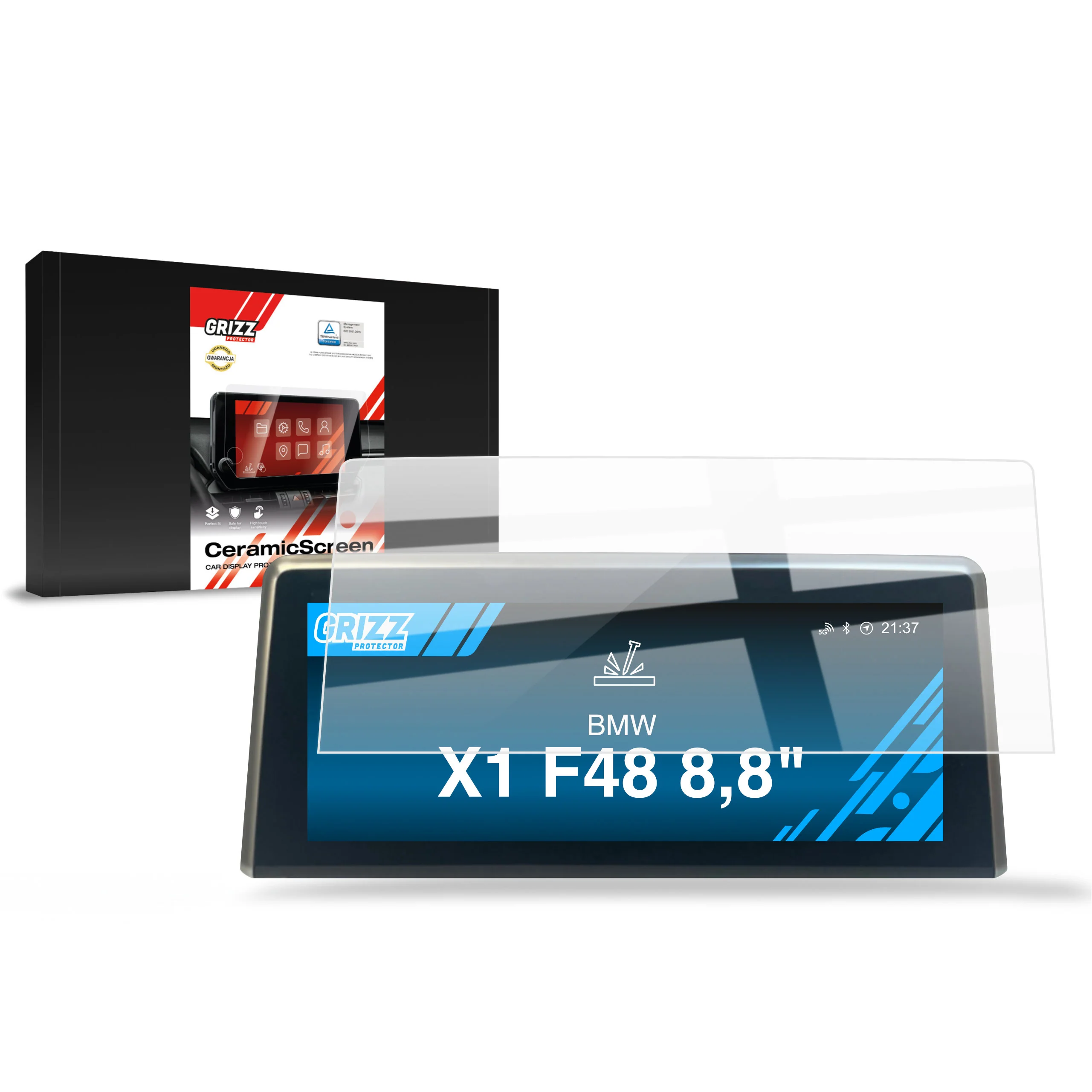 Displayschutzfolie für BMW X1 F48 8.8" (2018-2022) Navi Folie, Kratzfest, Klar