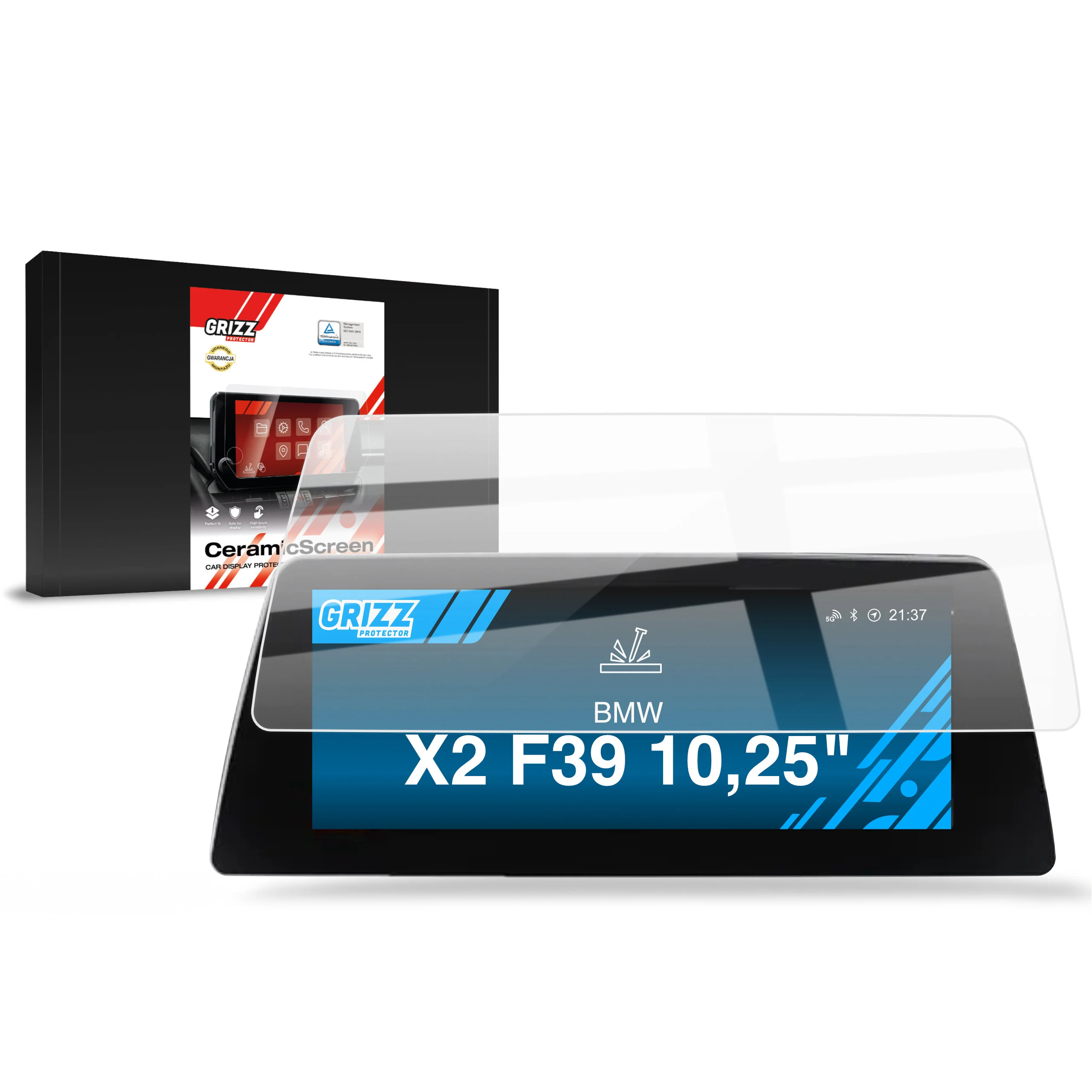 Displayschutzfolie für BMW X2 F39 10,25" (2018-2019) Navi Folie, Kratzfest, Klar