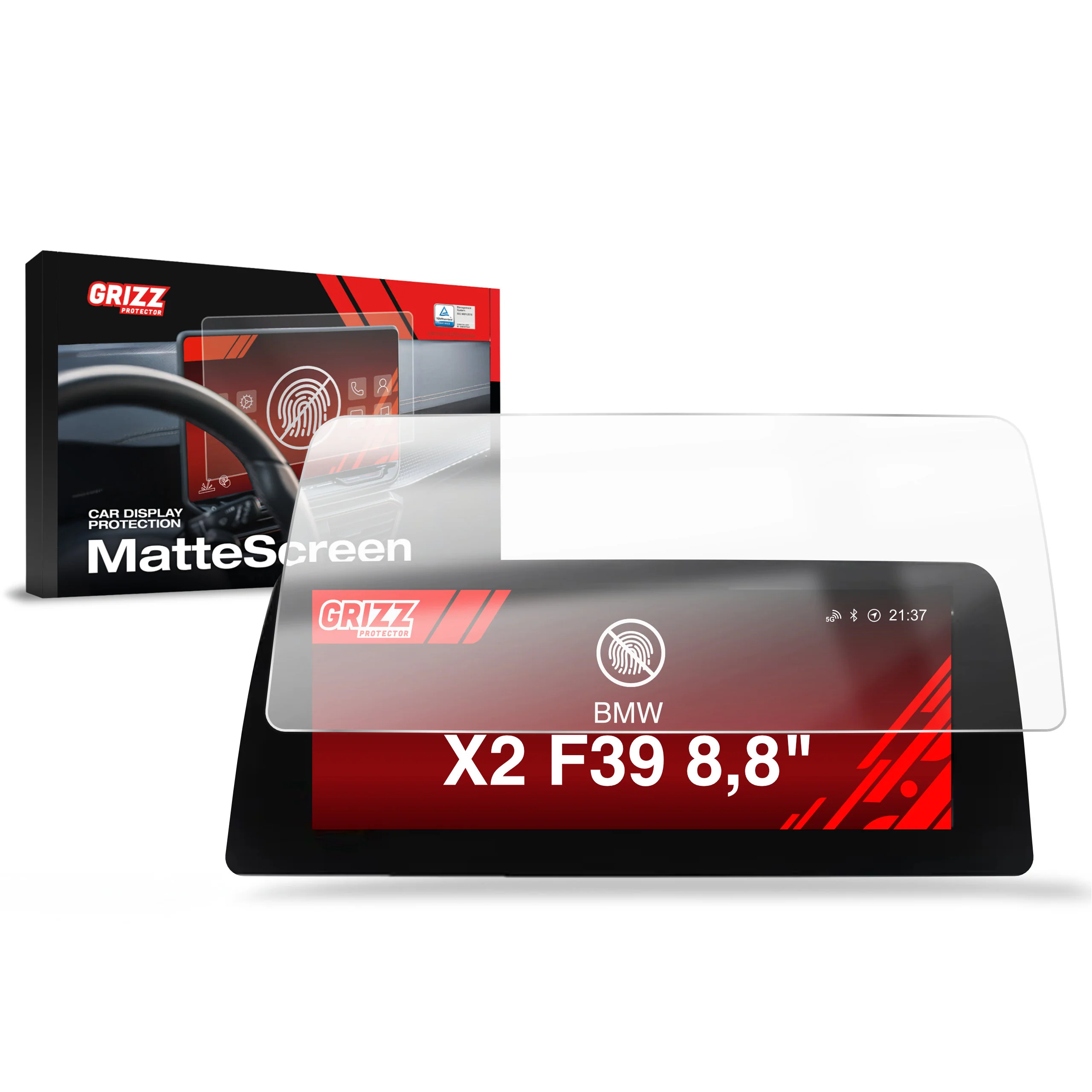 Displayschutzfolie für BMW X2 F39 8,8" (2018-2023) Anti-Fingerprint, Matt - Image 6