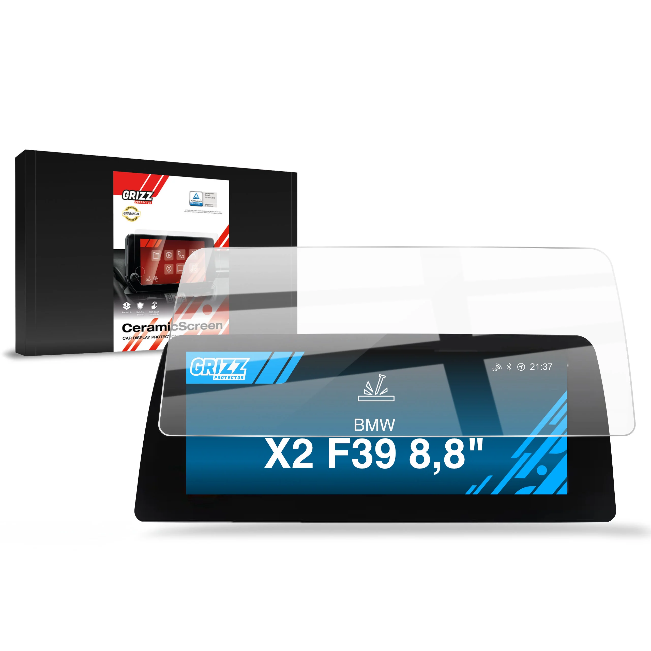 Displayschutzfolie für BMW X2 F39 8,8" (2018-2023) Navi Folie, Kratzfest, Klar