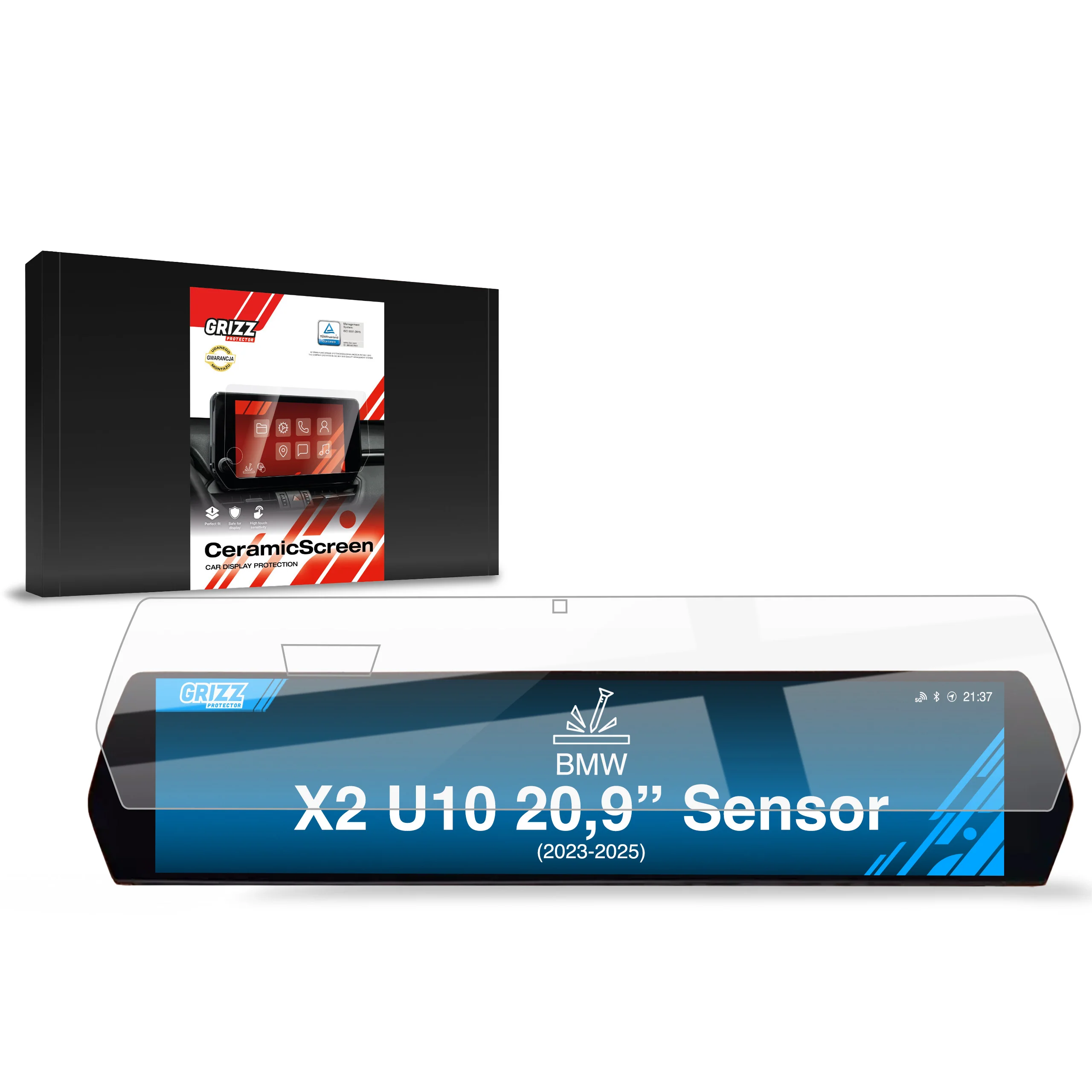 Displayschutzfolie für BMW X2 U10 Sensor (2023-2026) Navi Folie, Kratzfest, Klar