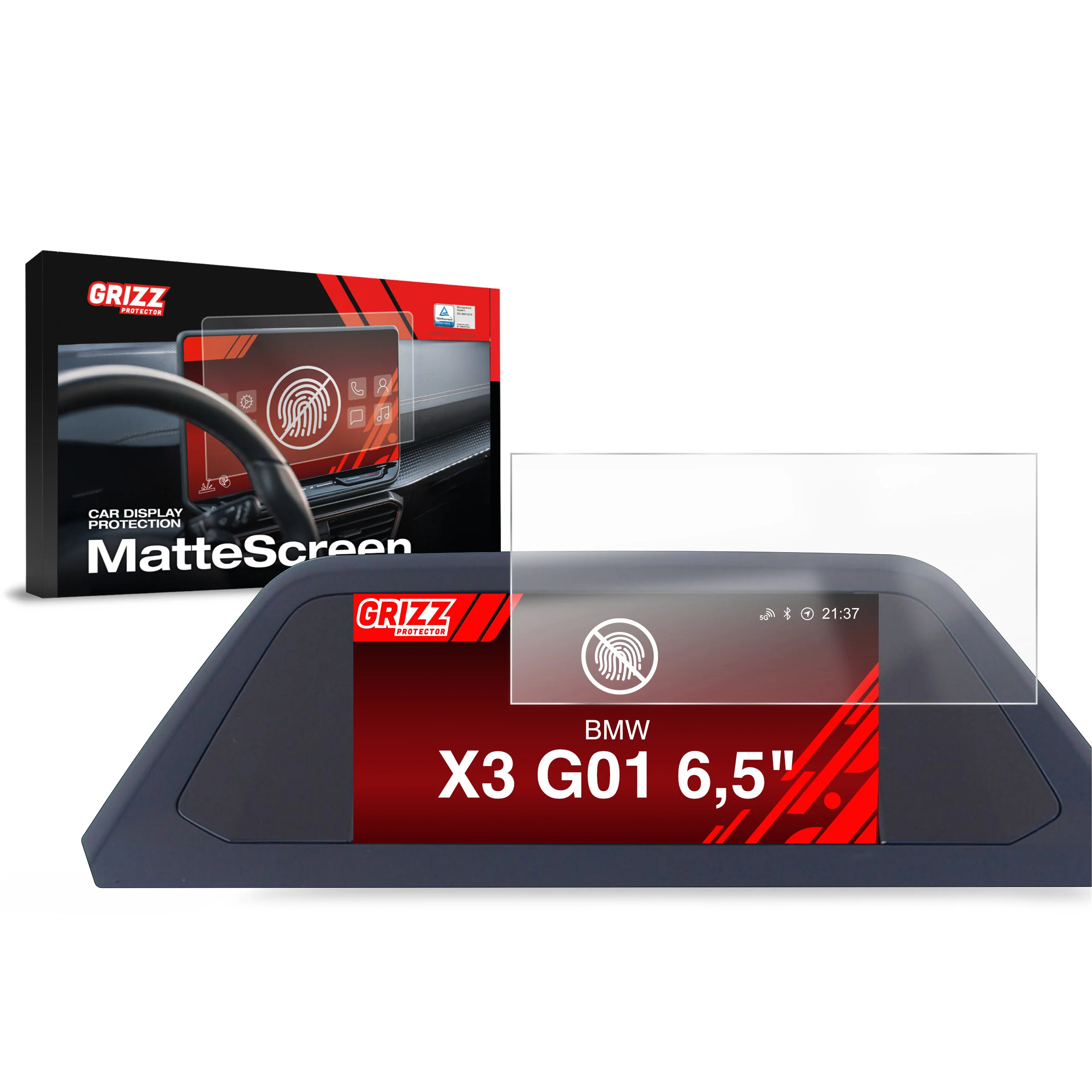 Displayschutzfolie für BMW X3 G01 6,5" (2017-2021) Anti-Fingerprint, Matt