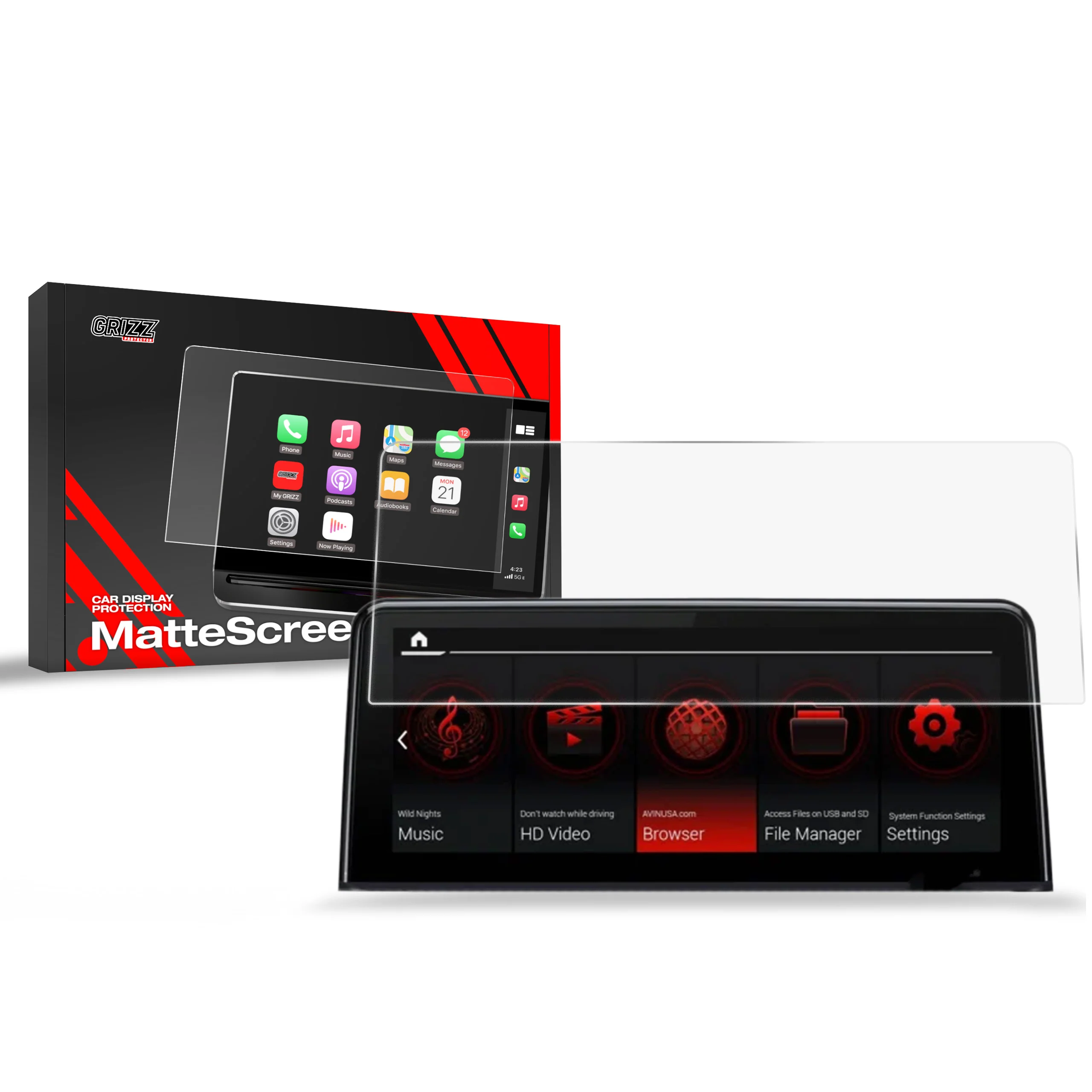 Displayschutzfolie für BMW X4 G02 12.3" (2021-2025) Anti-Fingerprint, Matt