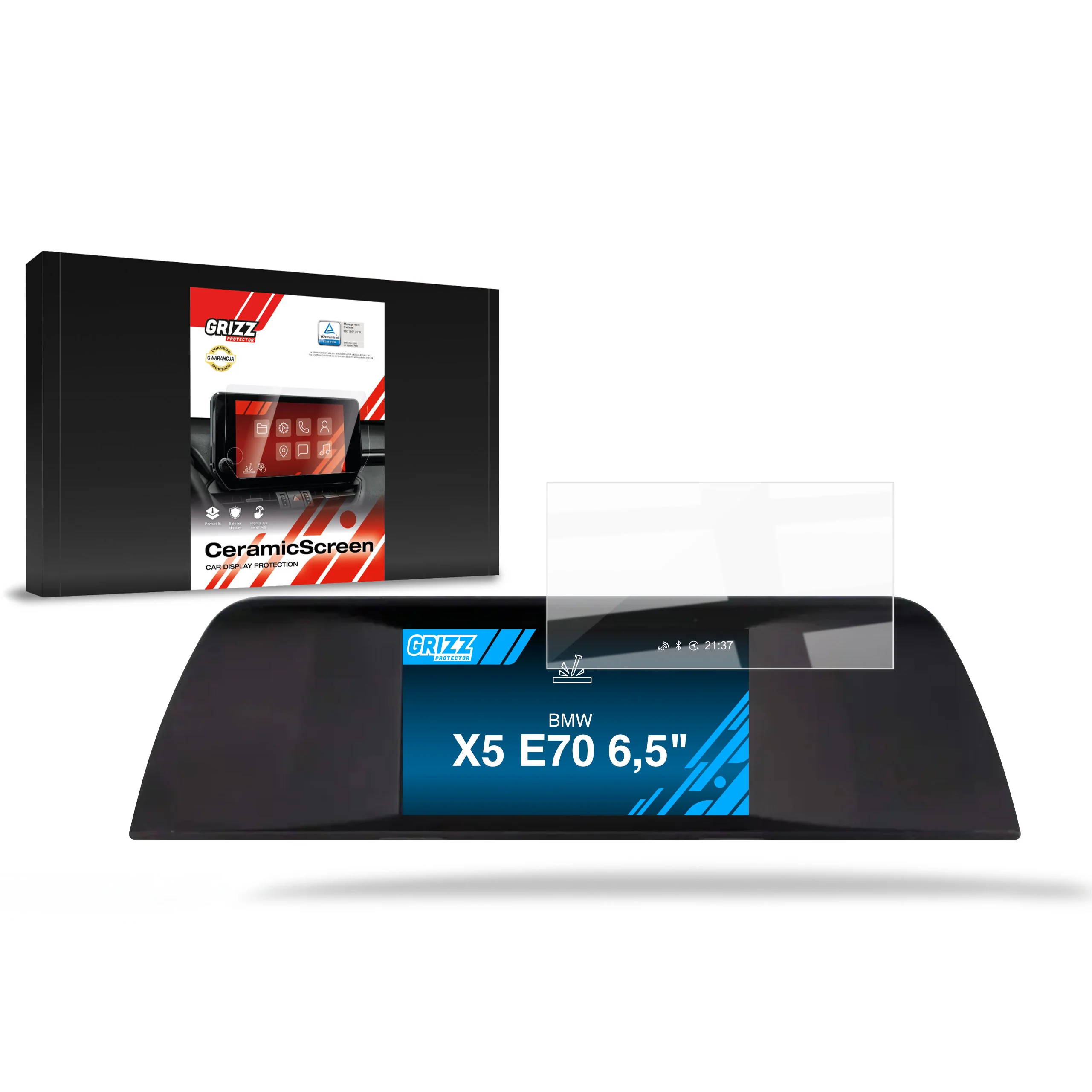 Displayschutzfolie für BMW X5 E70 6,5" (2007-2010) Navi Folie, Kratzfest, Klar
