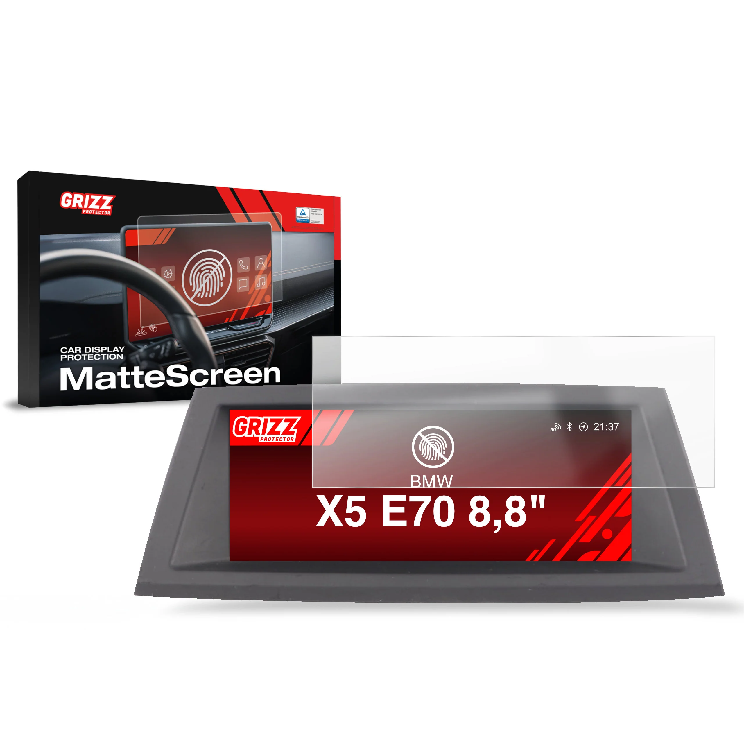 Displayschutzfolie für BMW X5 E70 8,8" (2010-2017) Anti-Fingerprint, Matt