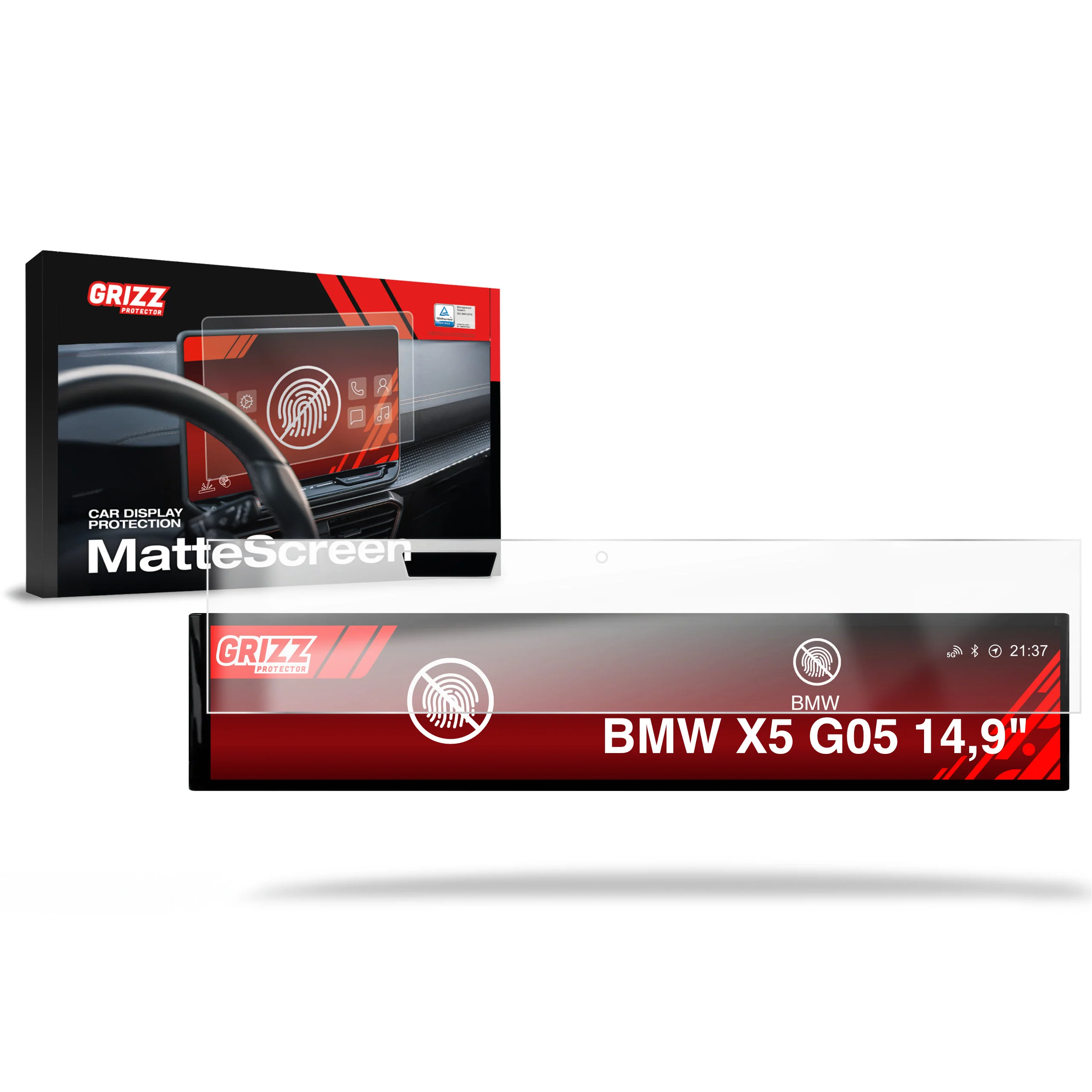 Displayschutzfolie für BMW X5 G05 Sensor (2023-2026) Anti-Fingerprint, Matt