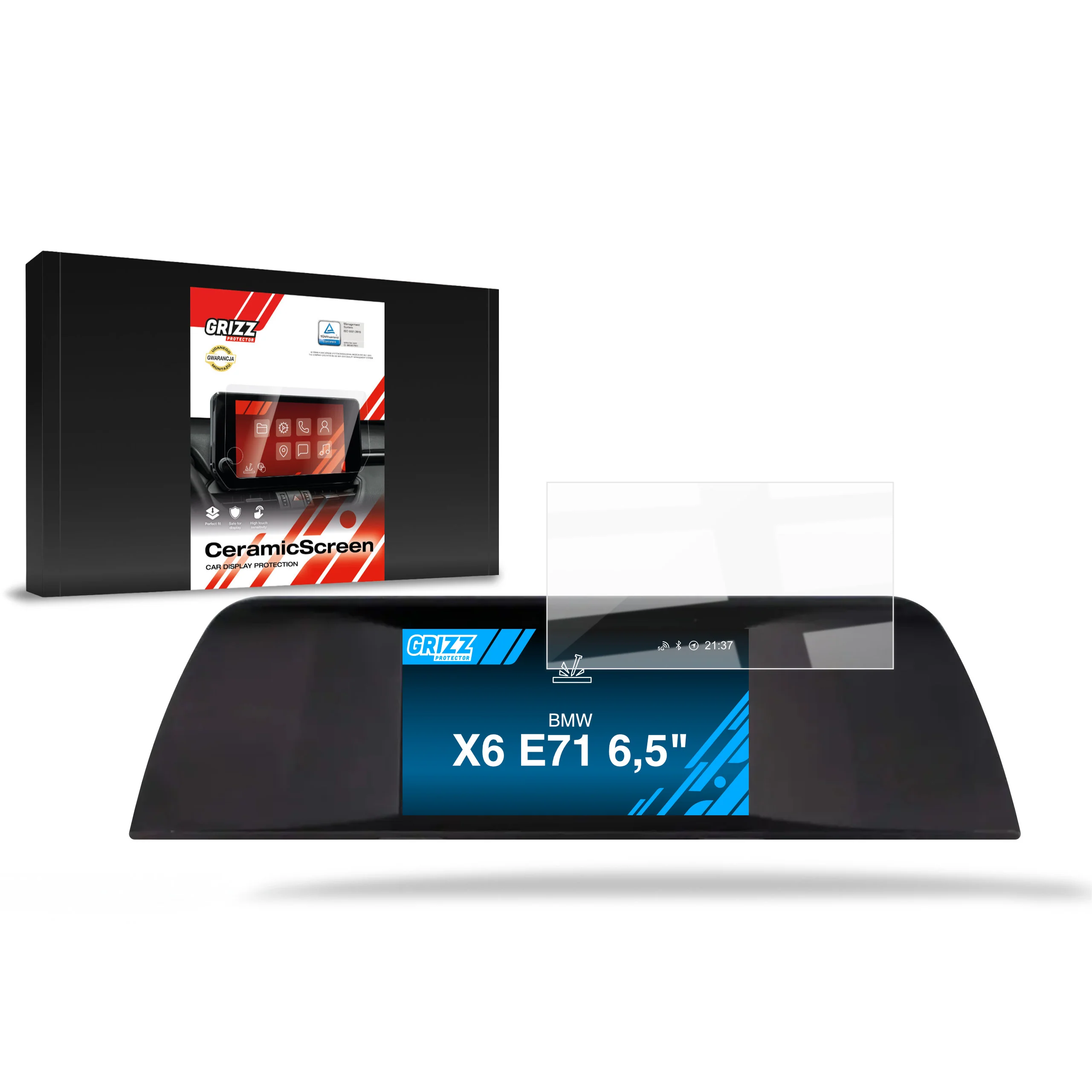 Displayschutzfolie für BMW X6 E71 6,5" (2007-2010) Navi Folie, Kratzfest, Klar