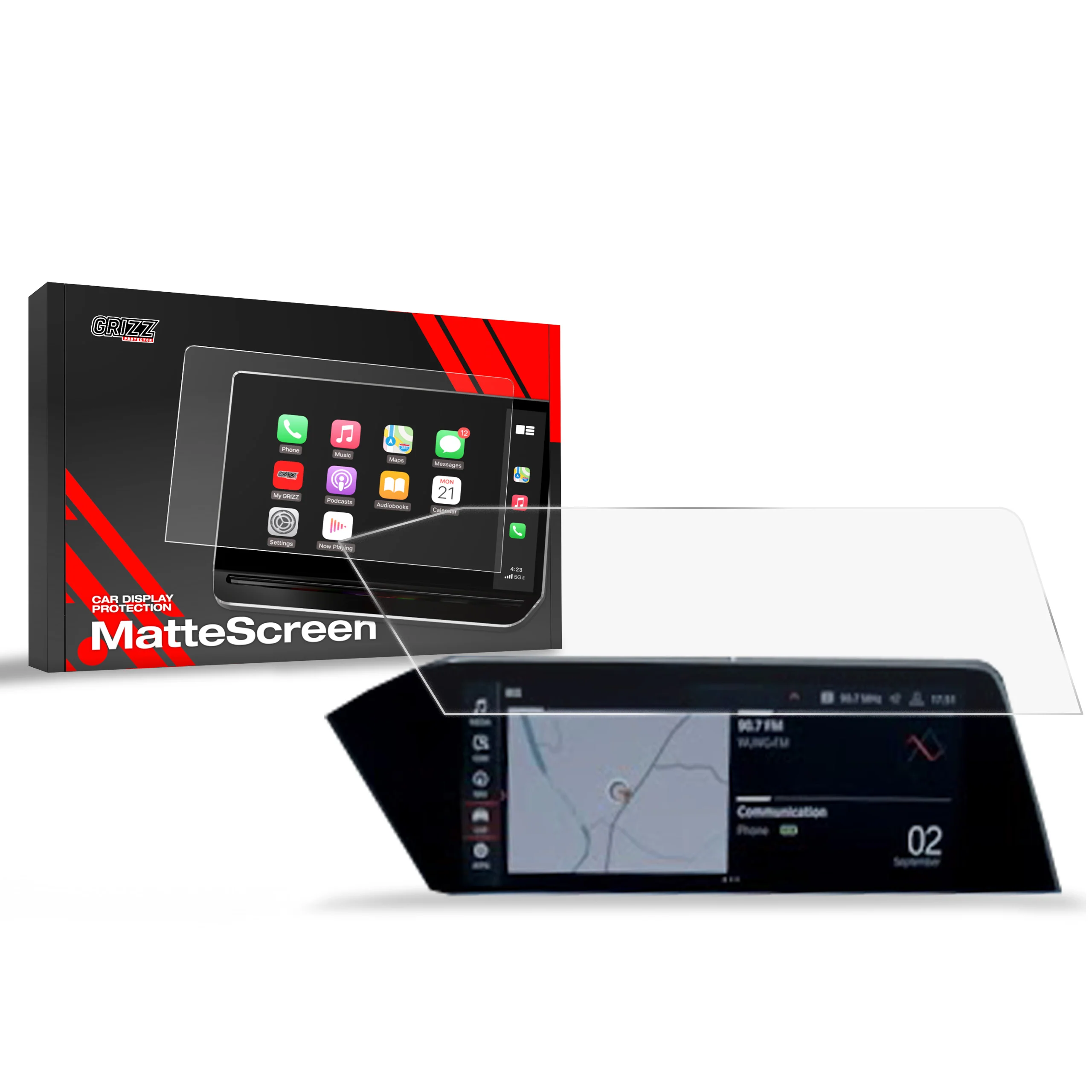 Displayschutzfolie für BMW X6 G06 12.3" (2019-2023) Anti-Fingerprint, Matt