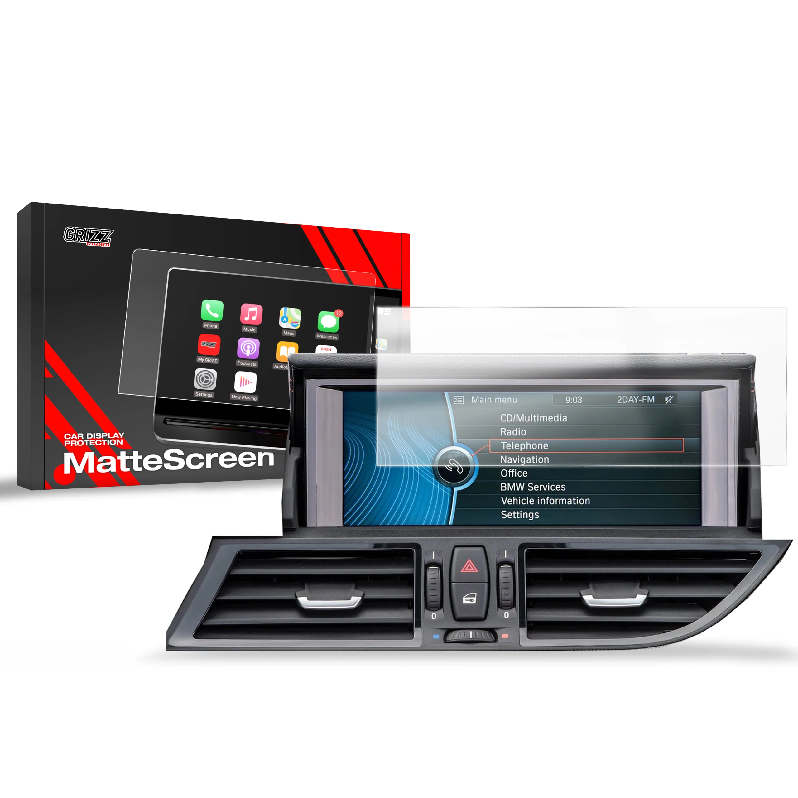 Displayschutzfolie für BMW Z4 E89 8,8" (2009-2016) Anti-Fingerprint, Matt