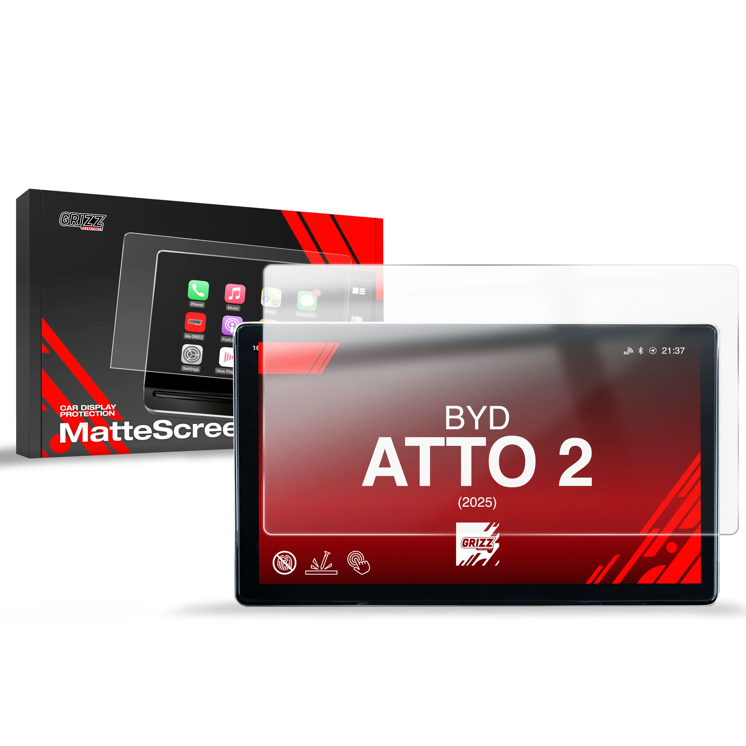 Displayschutzfolie für BYD ATTO 2 12,8" (2025-2026) Anti-Fingerprint, Matt
