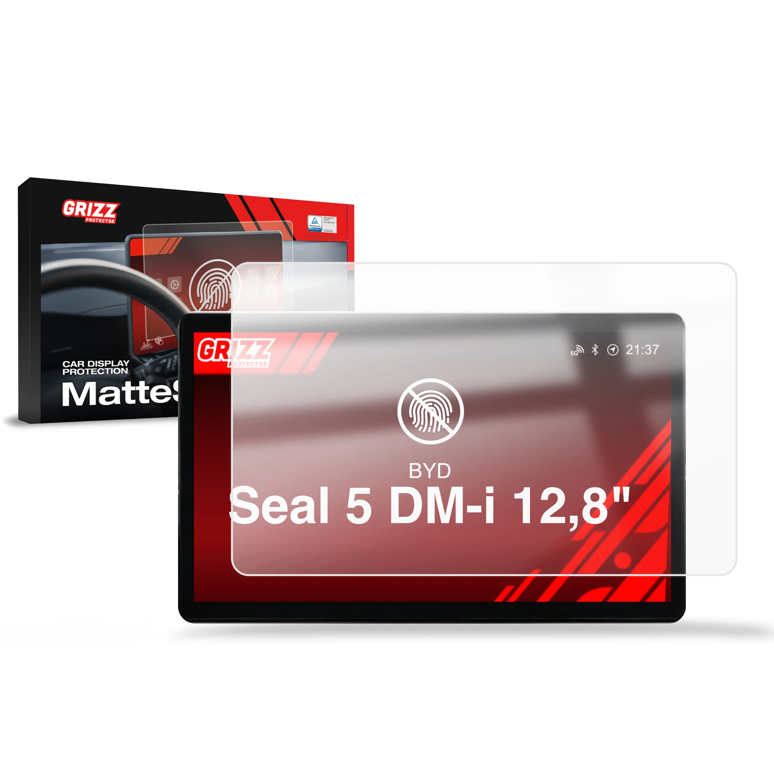Displayschutzfolie für BYD Seal 5 DM-i 12,8" (2025-2026) Anti-Fingerprint, Matt
