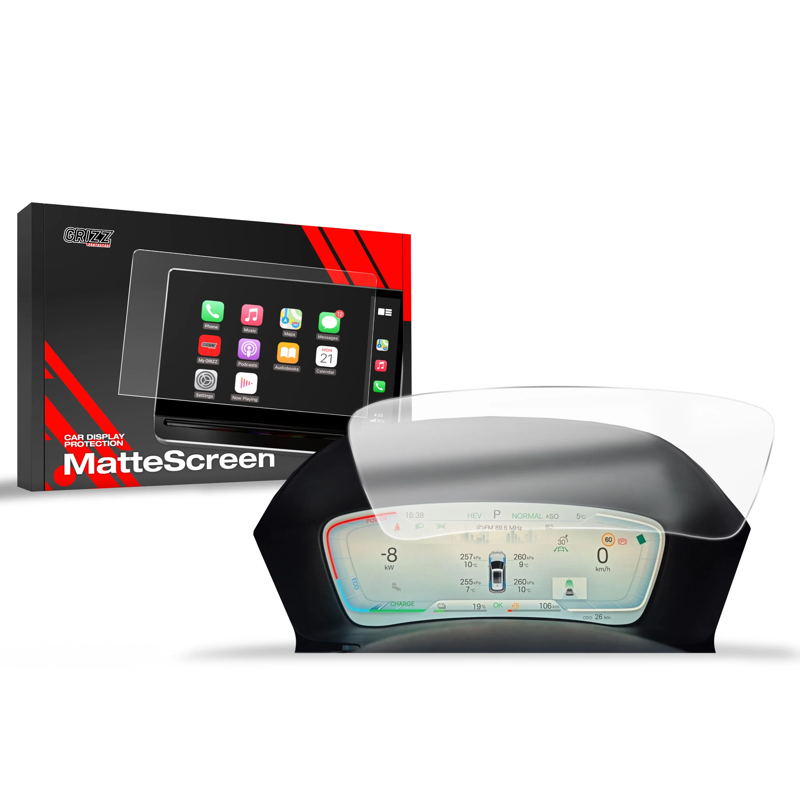 Displayschutzfolie für BYD SEAL U DMi Virtual Cockpit (2024-2026) Anti-Fingerprint, Matt